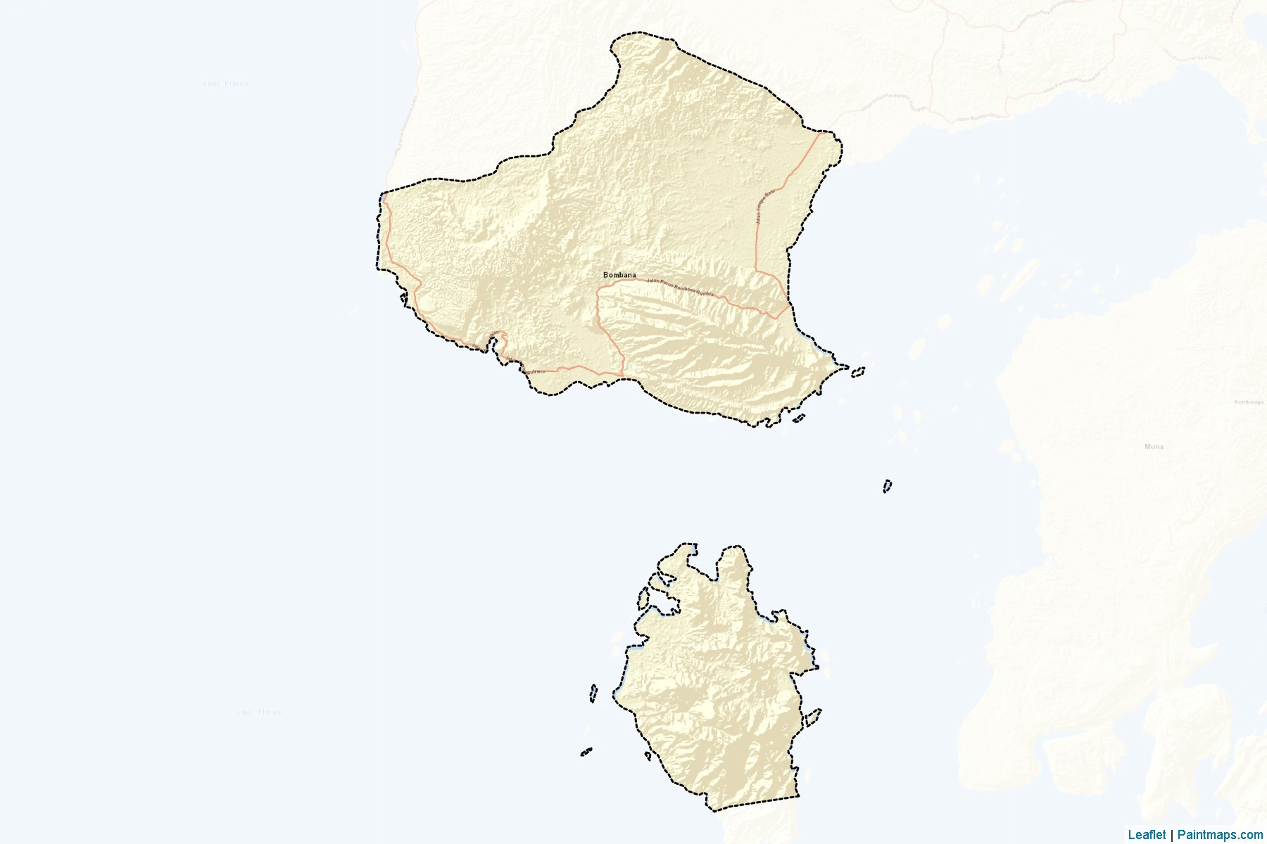 Muestras de recorte de mapas Bombana (Sulawesi Tenggara)-2