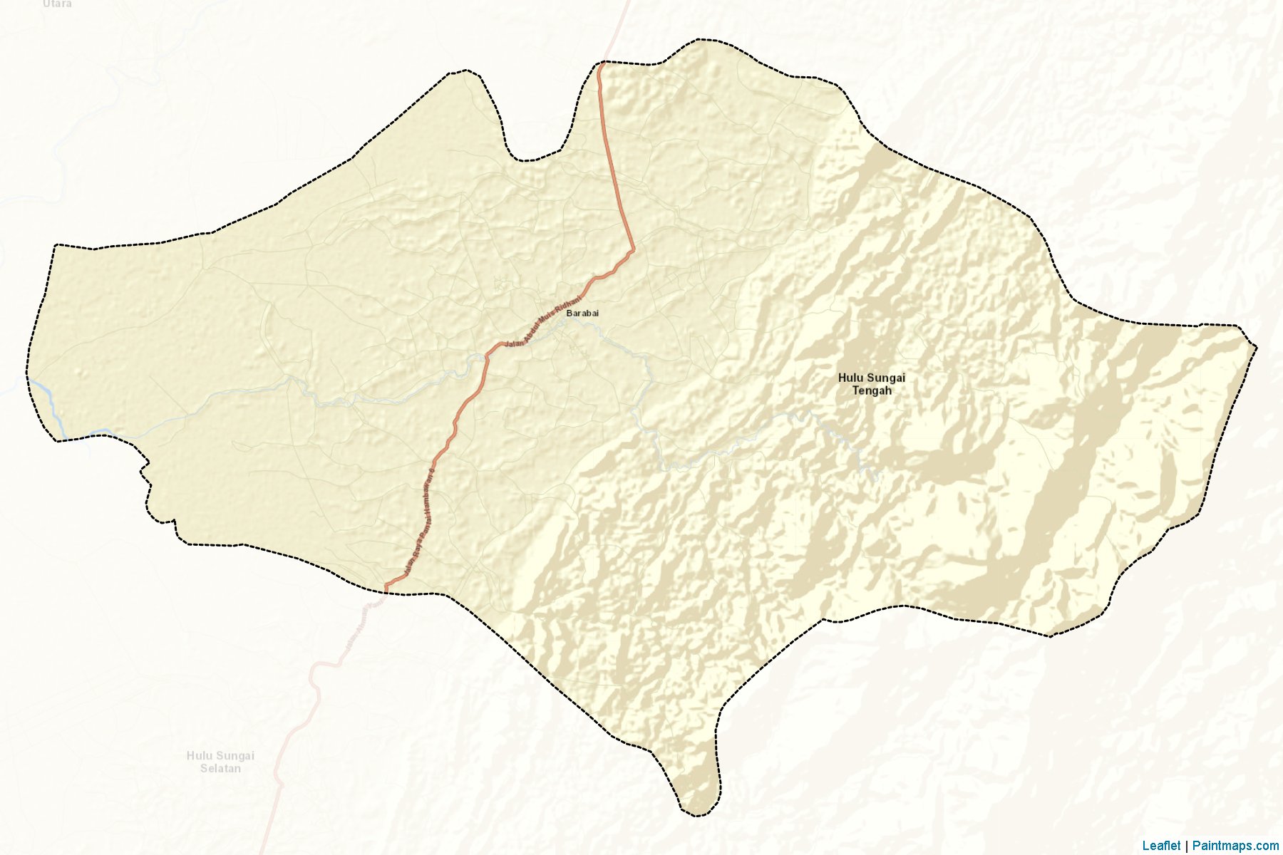 Hulu Sungai Tengah (South Kalimantan) Map Cropping Samples-2