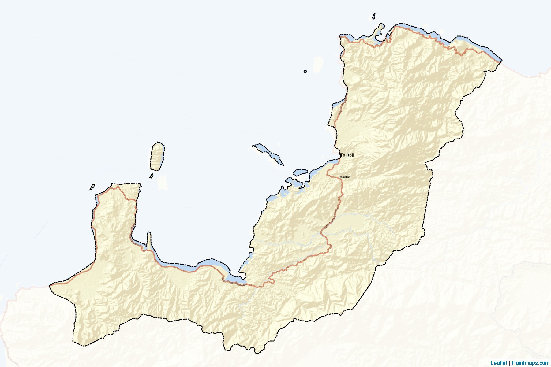 Muestras de recorte de mapas Toli-Toli (Sulawesi Tengah)-2