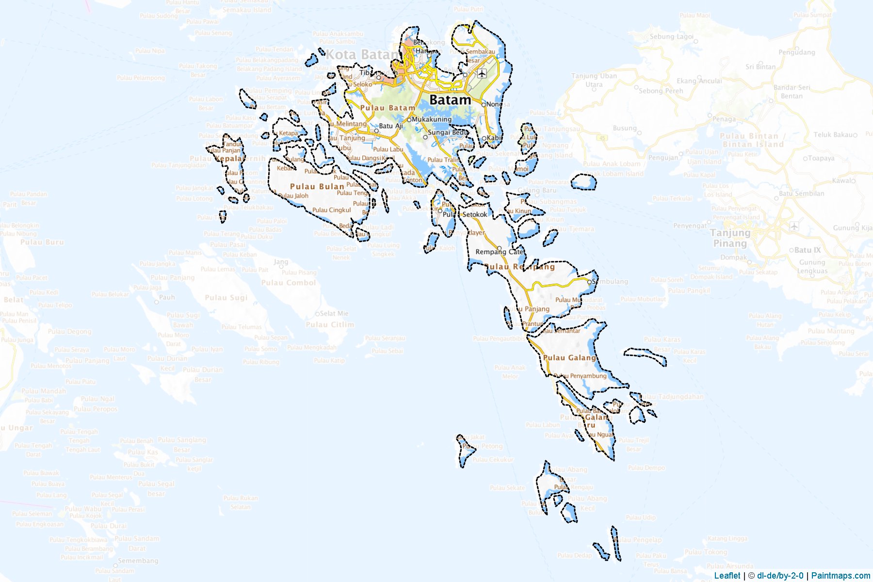 Kota Batam (Riau Adaları) Haritası Örnekleri-1