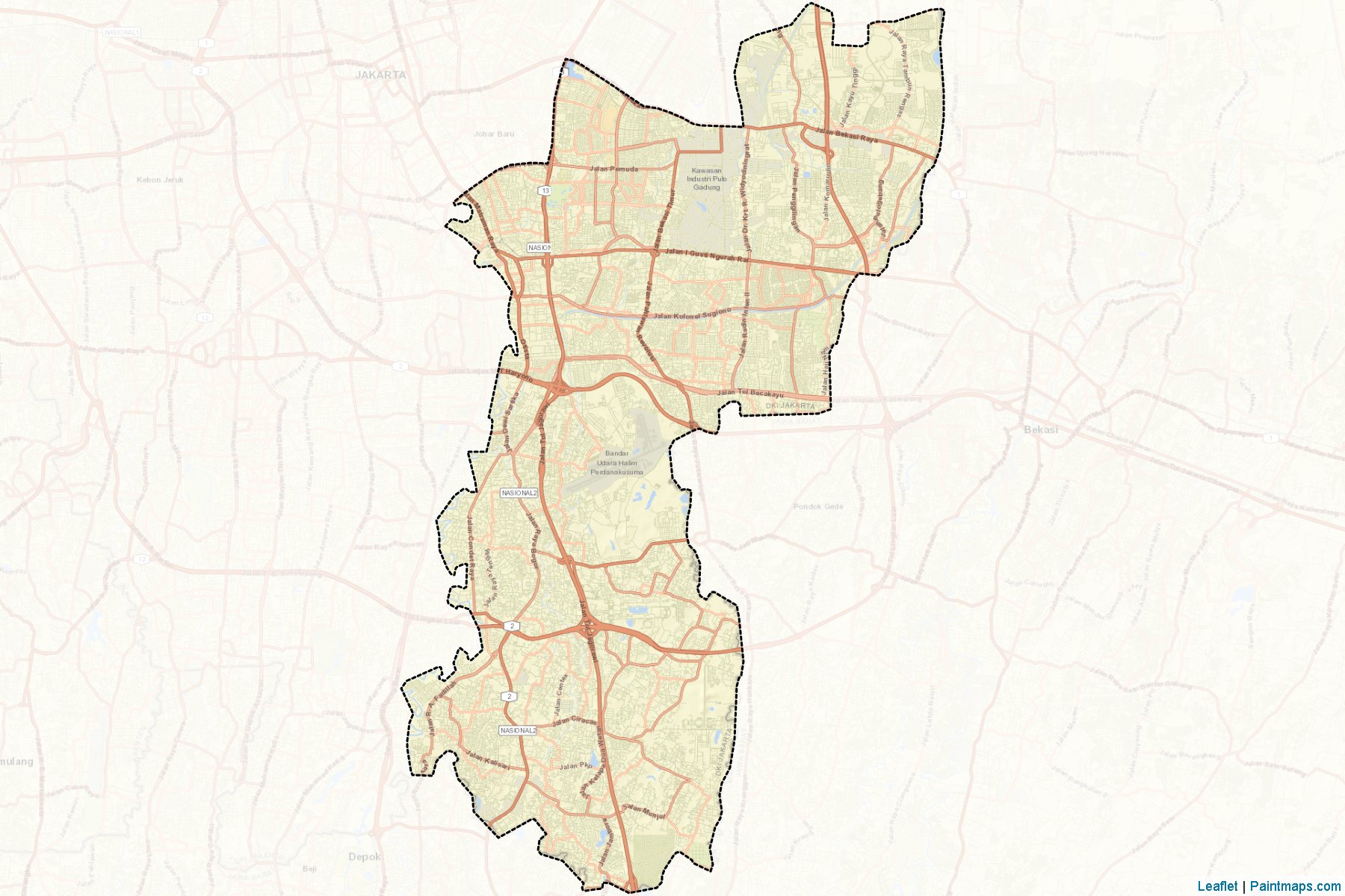 Jakarta Timur (Jakarta) Map Cropping Samples-2