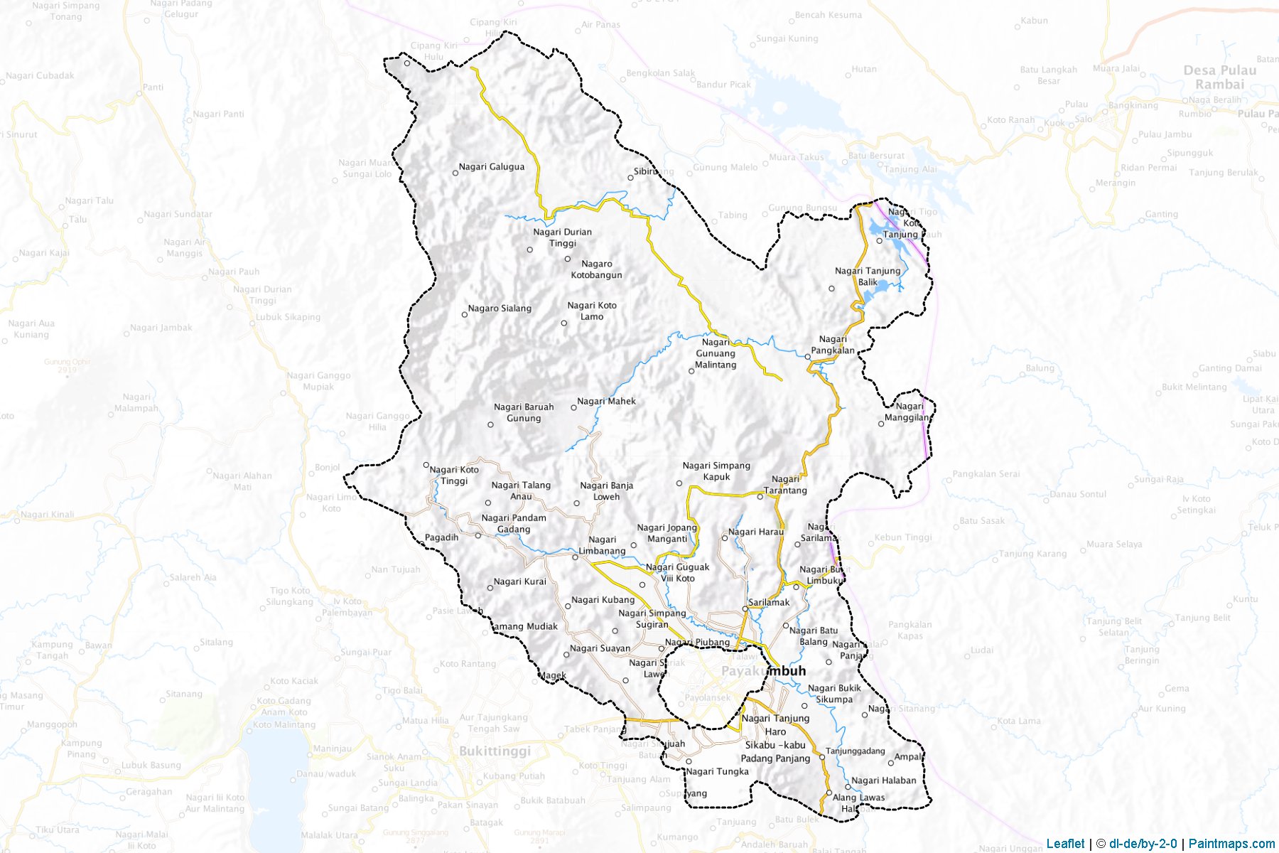 Lima Puluh Koto (West Sumatra) Map Cropping Samples-1