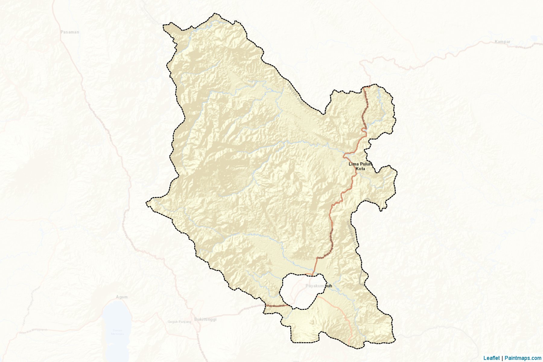 Lima Puluh Koto (West Sumatra) Map Cropping Samples-2