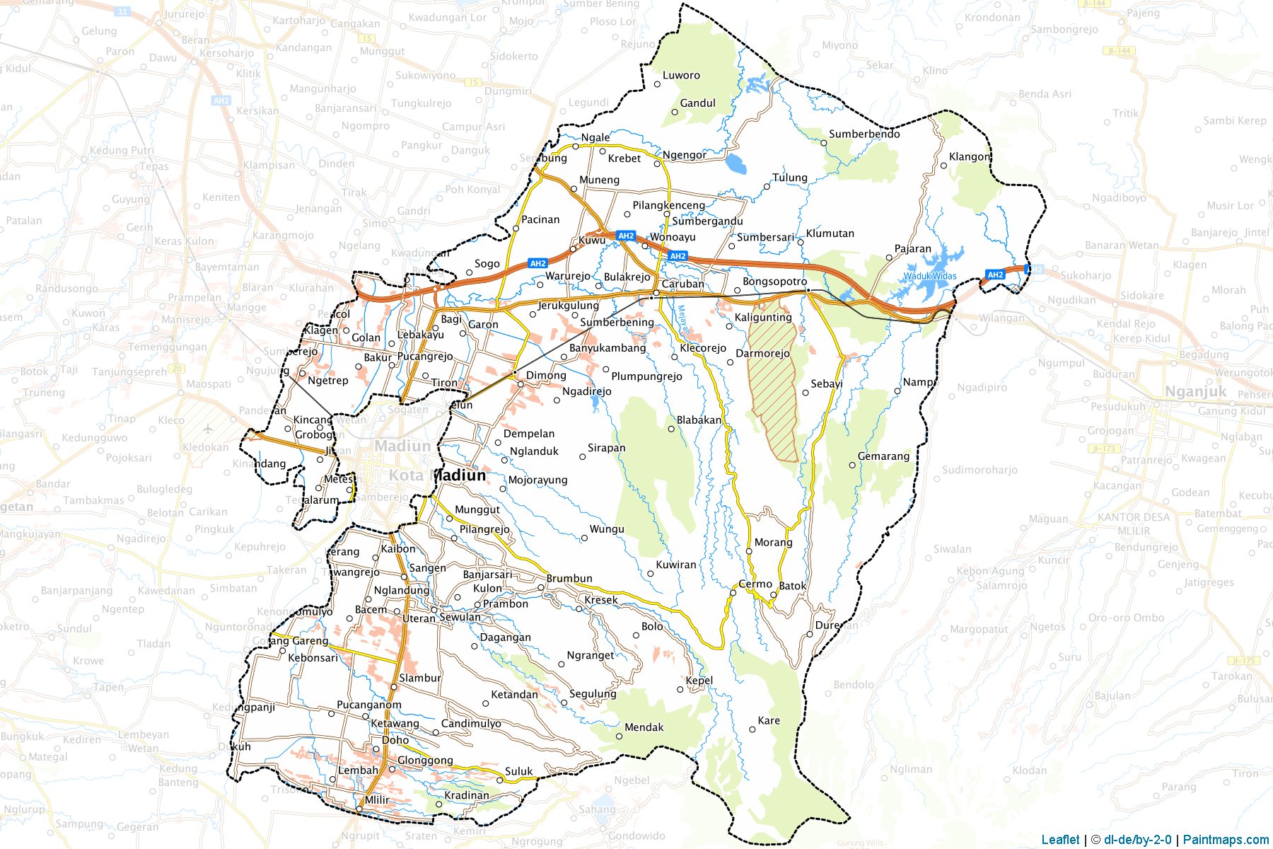 Muestras de recorte de mapas Madiun (Jawa Timur)-1