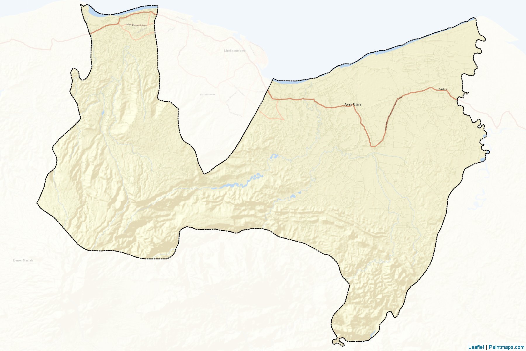 Aceh Utara (Açe) Haritası Örnekleri-2