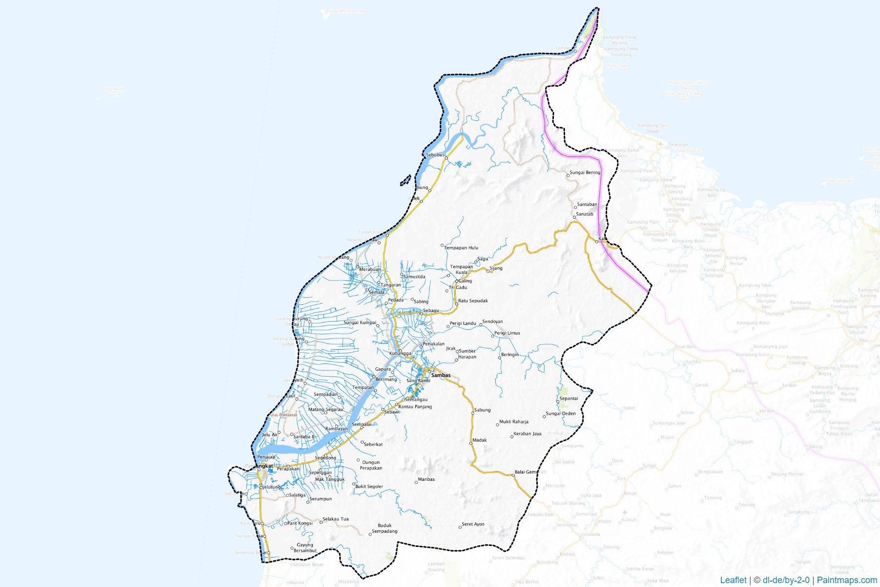 Muestras de recorte de mapas Sambas (Kalimantan Barat)-1