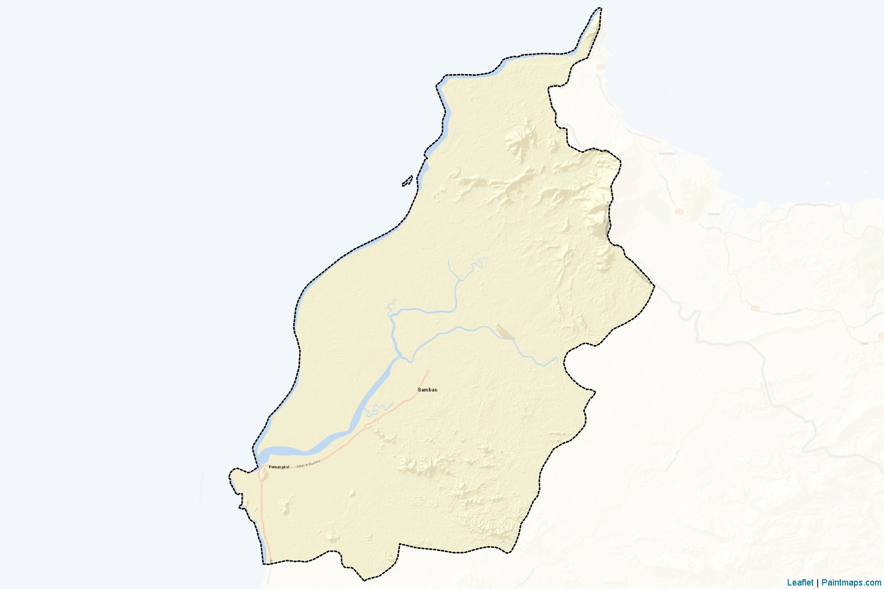 Muestras de recorte de mapas Sambas (Kalimantan Barat)-2