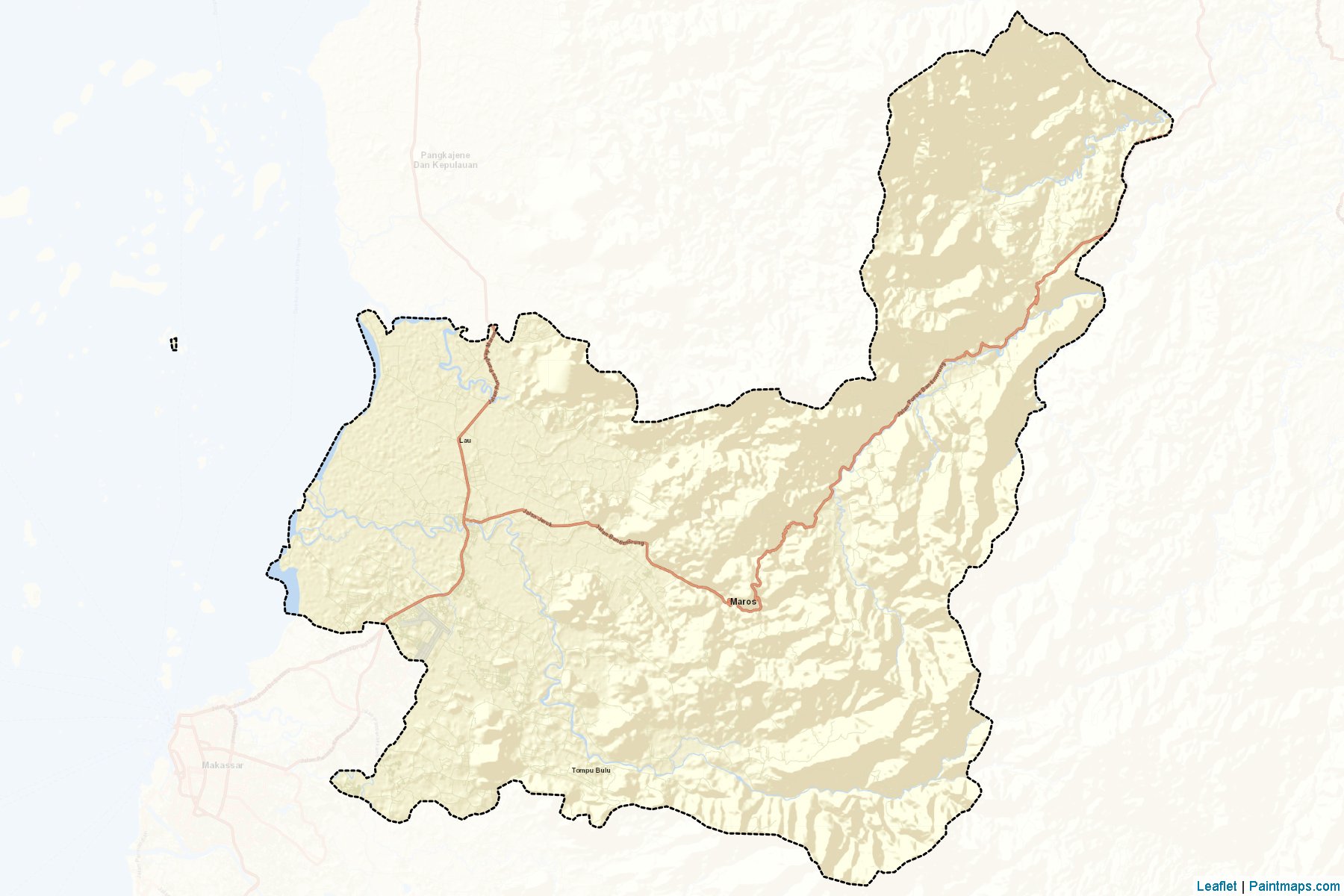 Muestras de recorte de mapas Maros (Sulawesi Selatan)-2