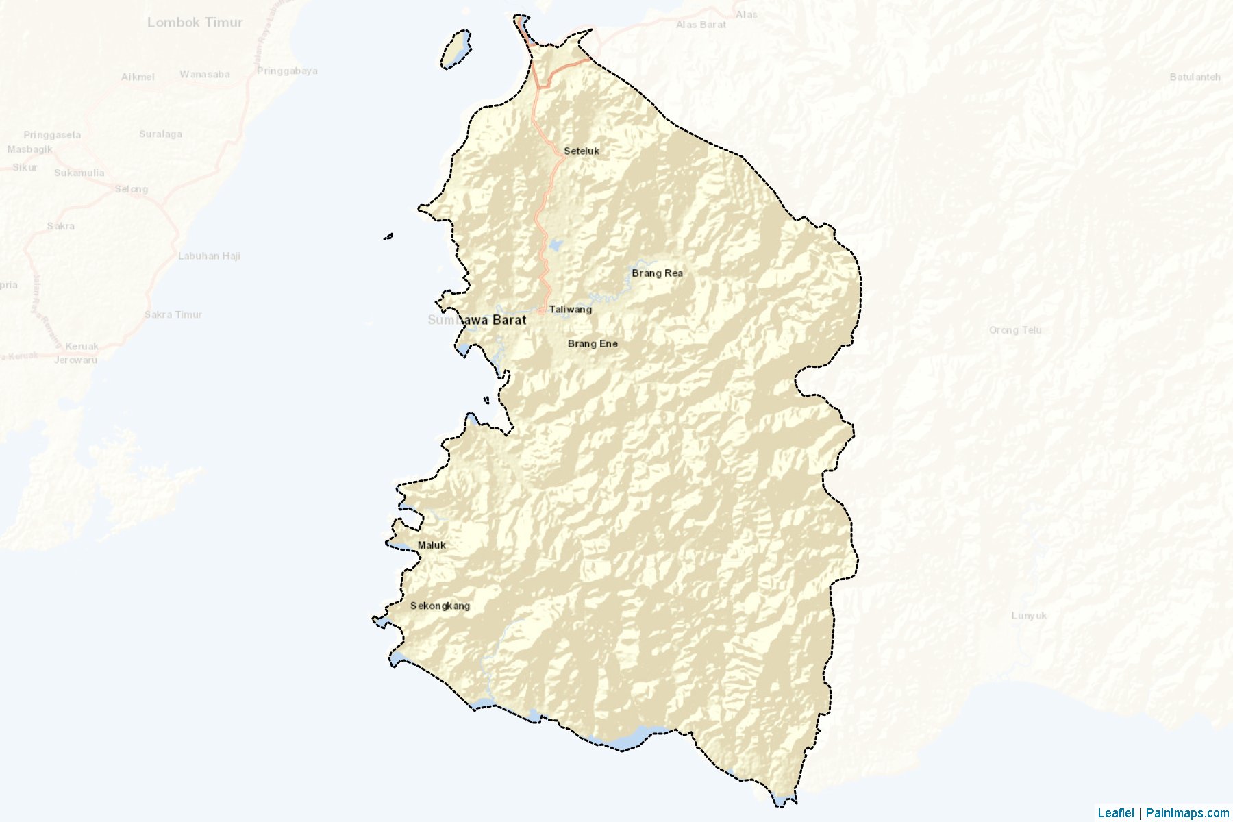 Sumbawa Barat (West Nusa Tenggara) Map Cropping Samples-2