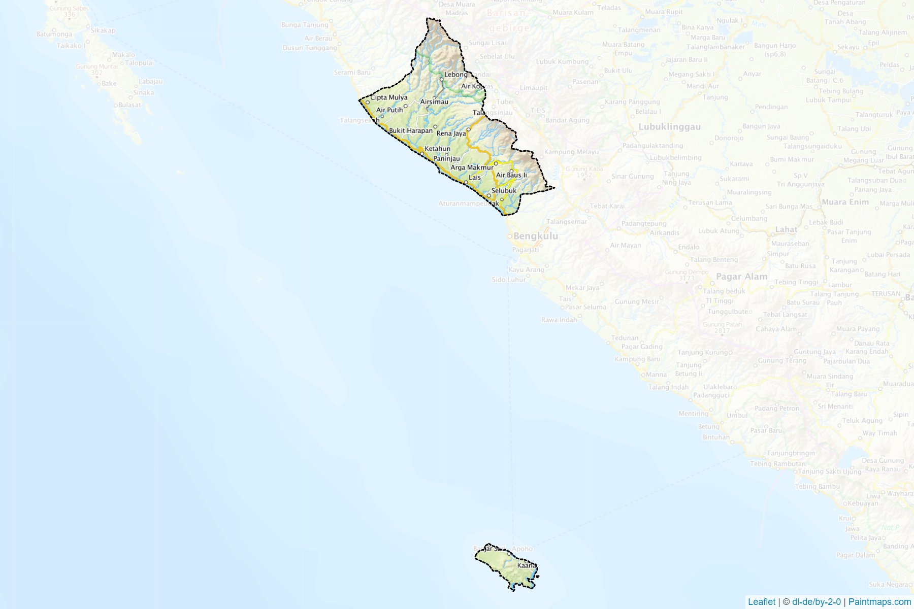 Bengkulu Utara (Bengkulu) Haritası Örnekleri-1