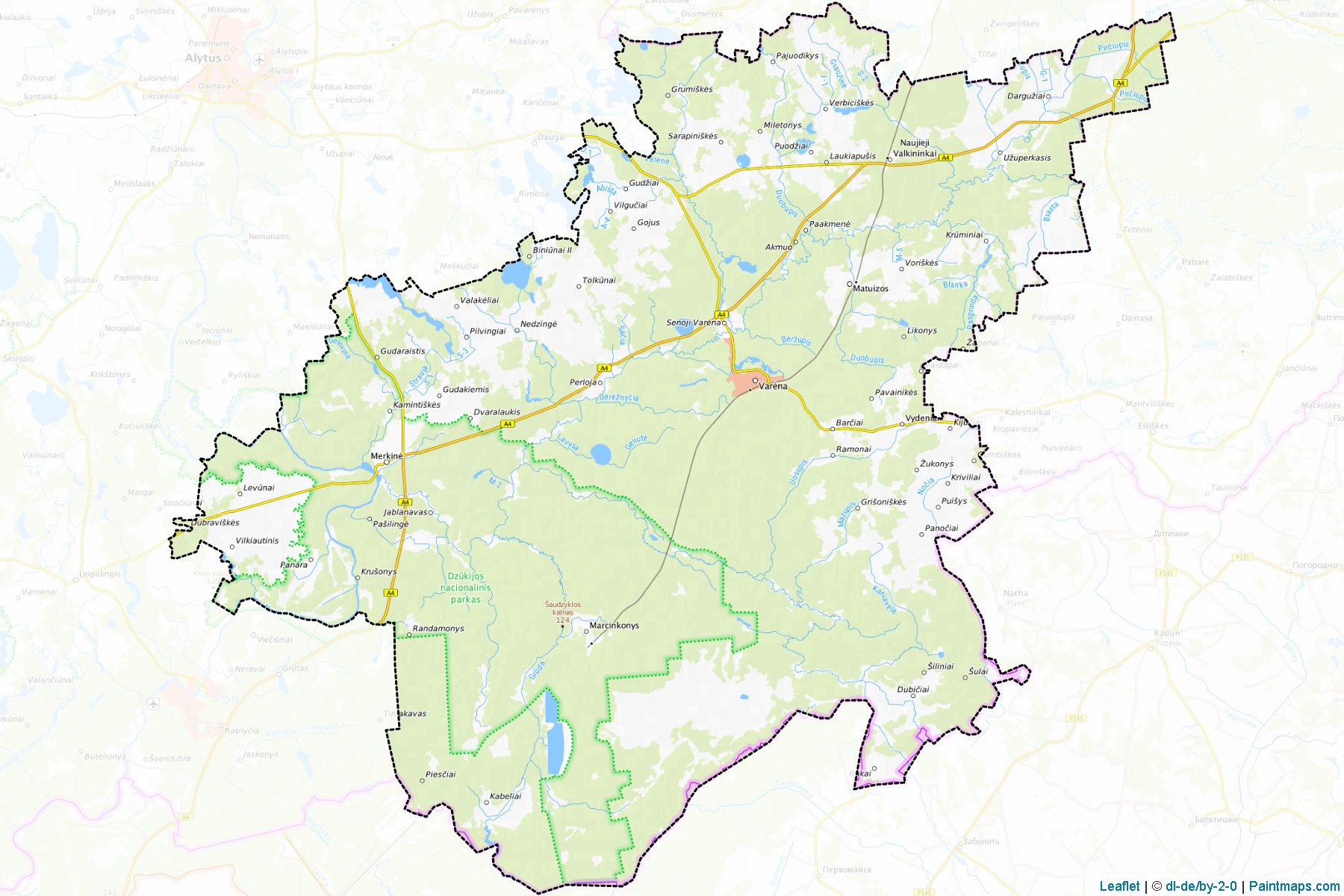 Varena (Alytus County) Haritası Örnekleri-1