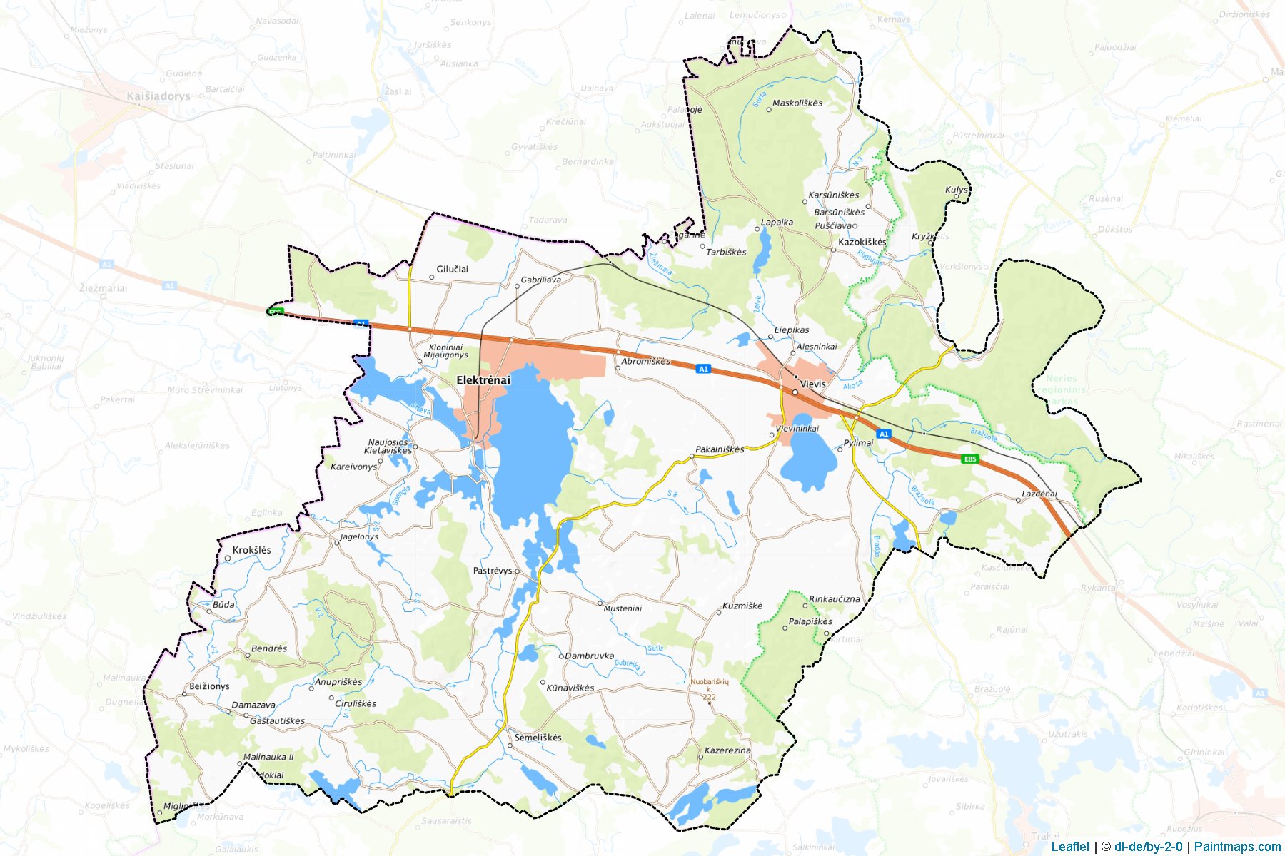 Elektrenai (Vilnius County) Haritası Örnekleri-1