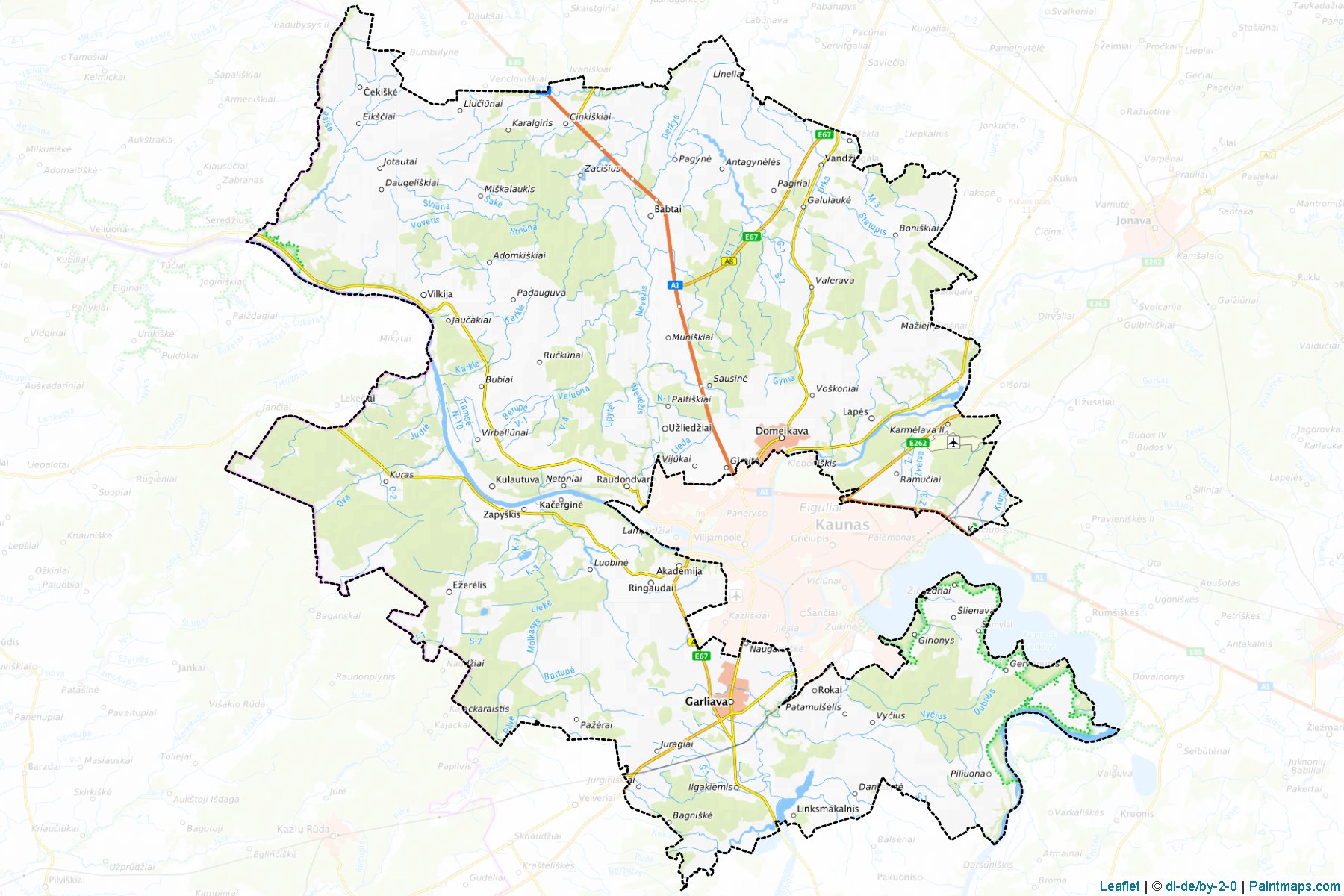 Kaunas (Kaunas County) Haritası Örnekleri-1