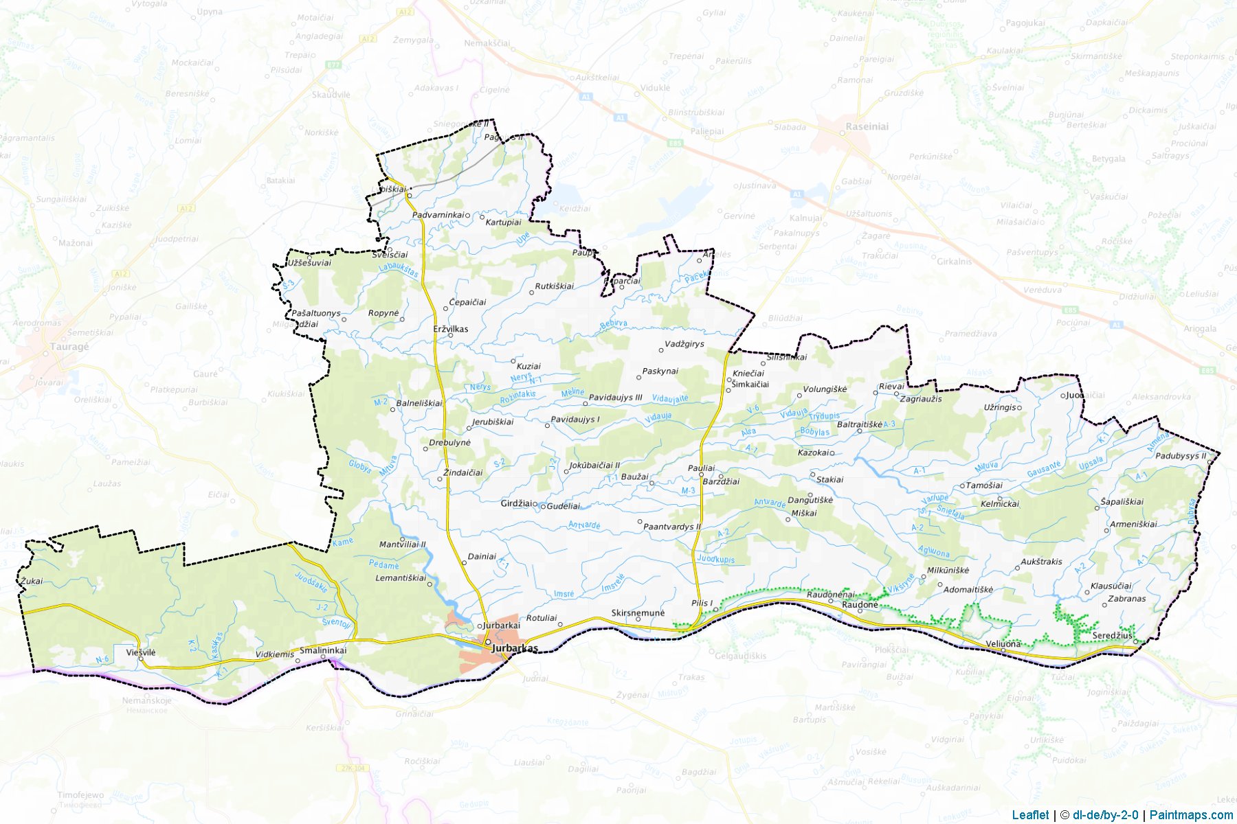 Jurbarkas (Taurage) Map Cropping Samples-1