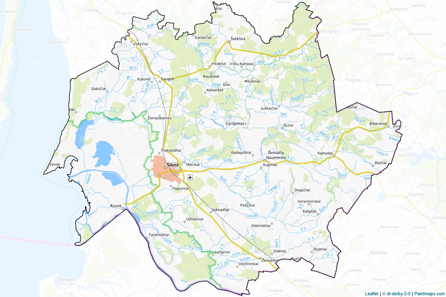 Muestras de recorte de mapas Šilute (Klaipeda)-1