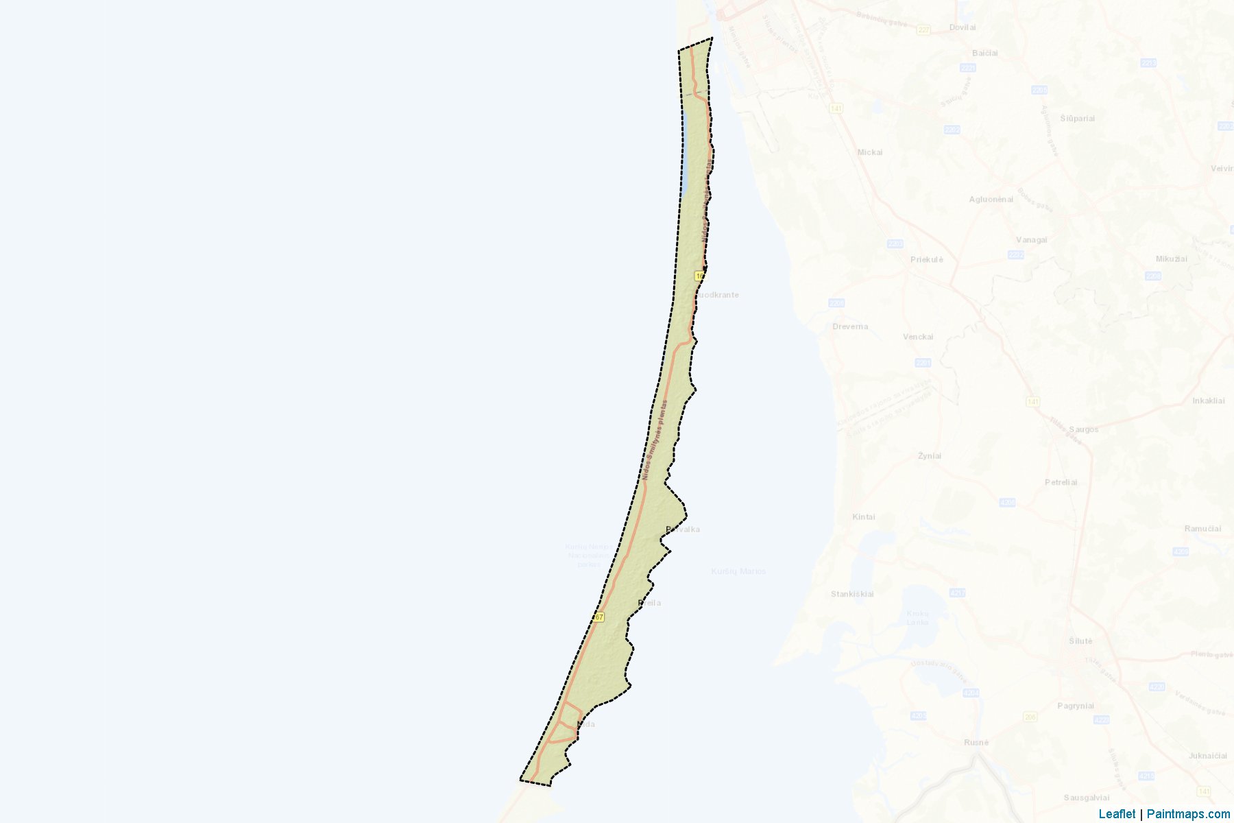 Muestras de recorte de mapas Neringa (Klaipeda)-2