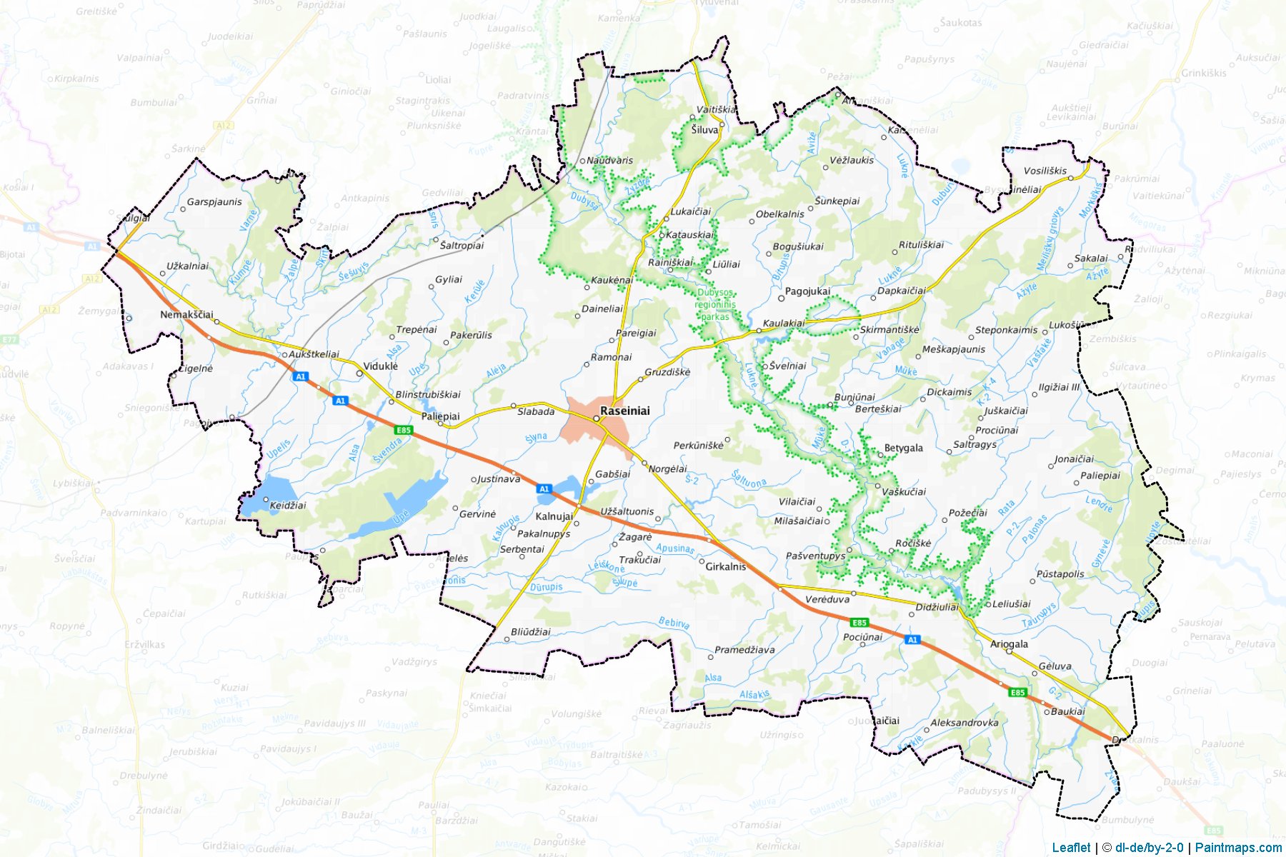 Raseiniai (Kaunas County) Haritası Örnekleri-1