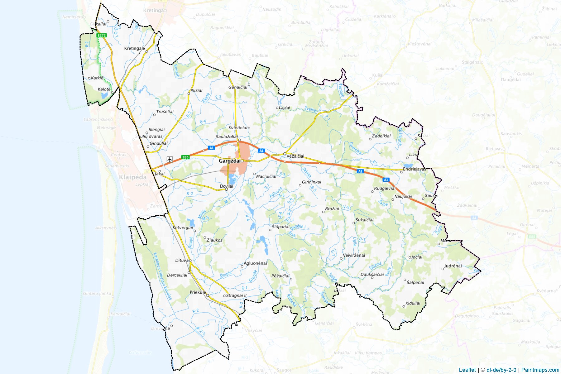 Muestras de recorte de mapas Klaipeda (Klaipeda)-1