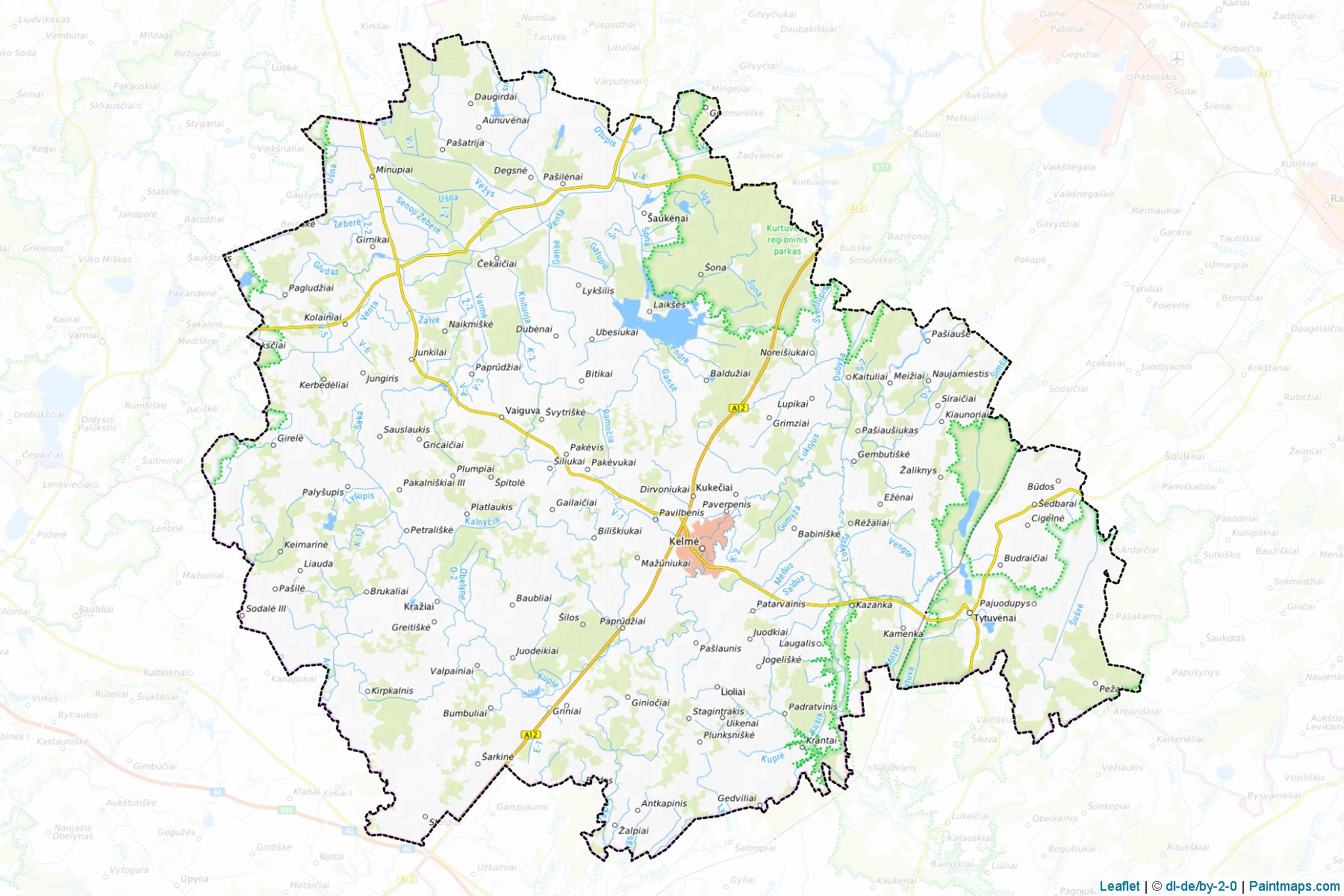 Muestras de recorte de mapas Kelme (Šiauliai)-1