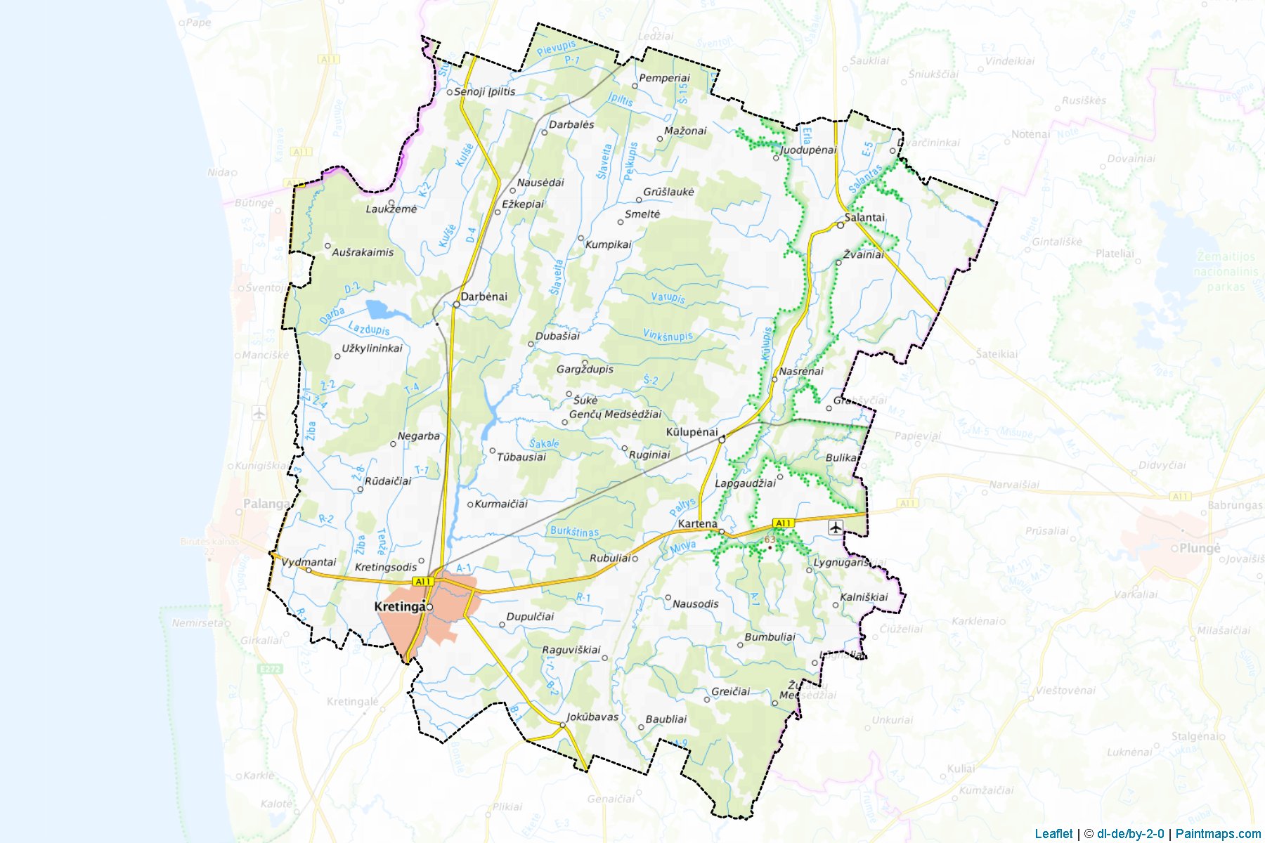 Muestras de recorte de mapas Kretinga (Klaipeda)-1