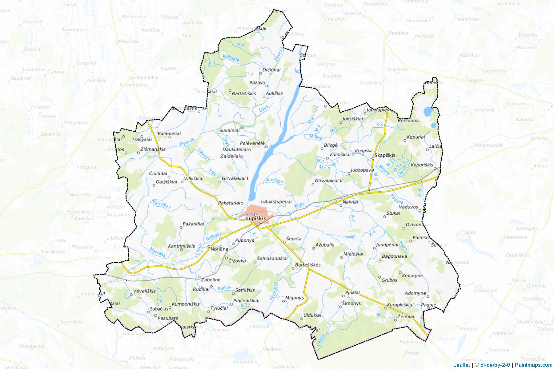 Kupiškis (Panevezys County) Haritası Örnekleri-1