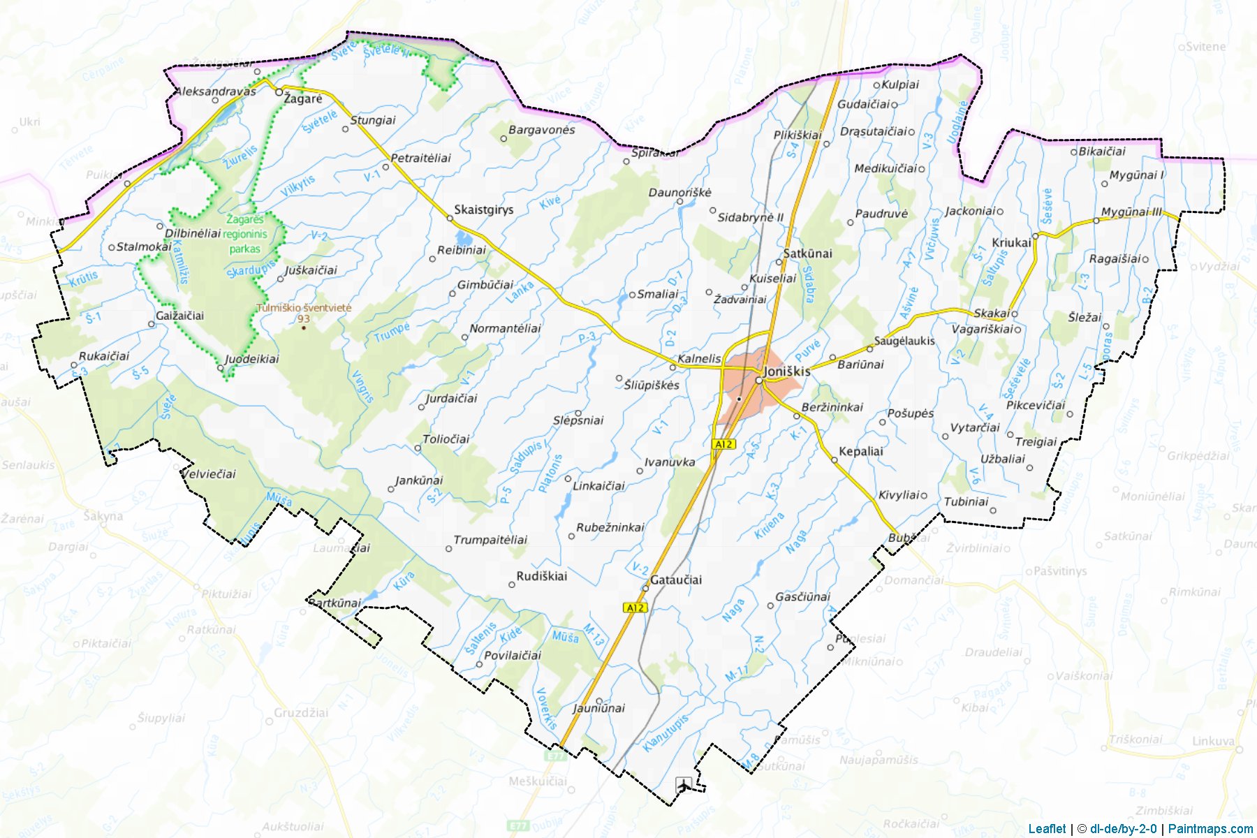 Joniškis (Siauliai County) Haritası Örnekleri-1