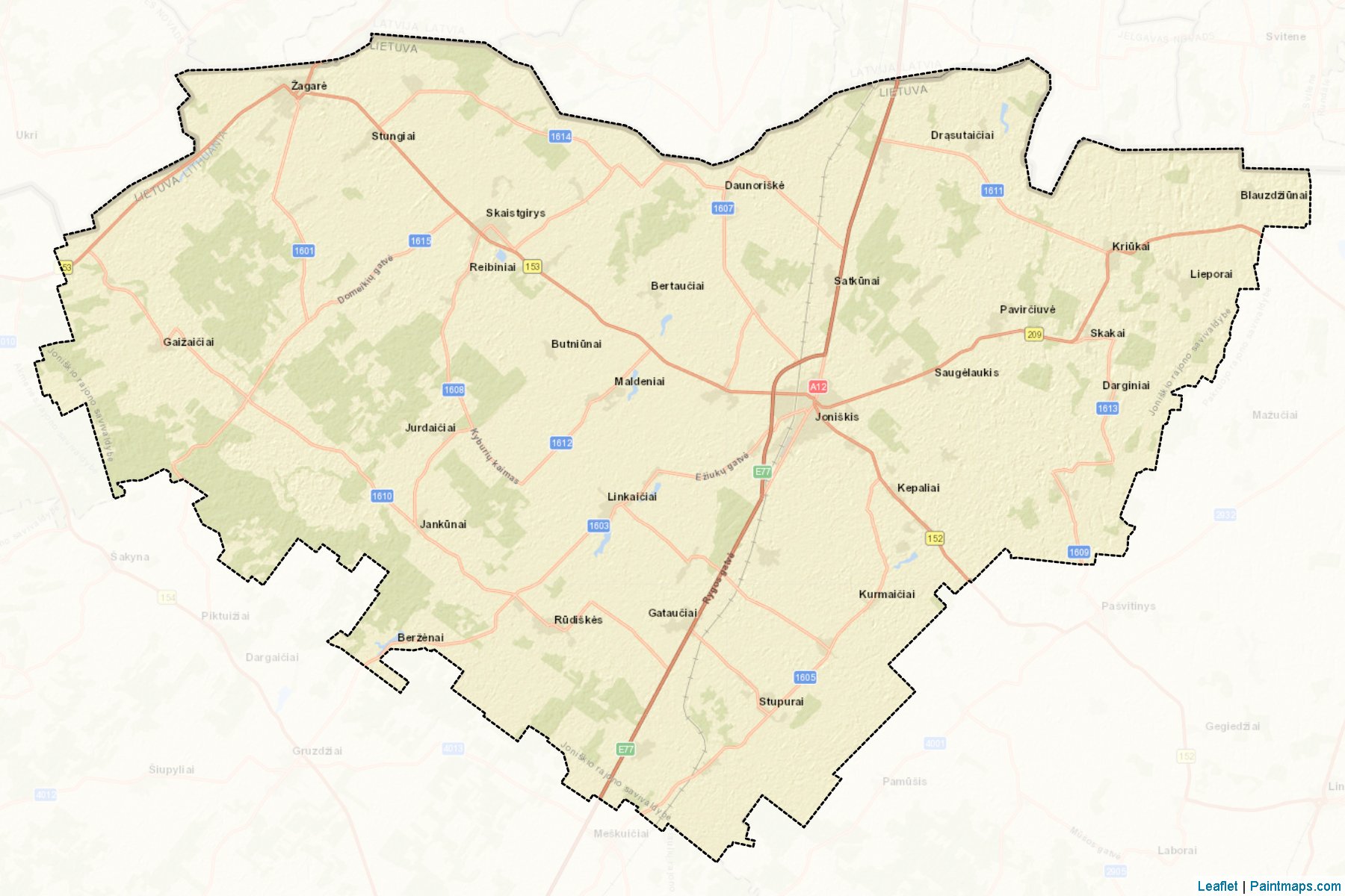 Joniskis (Šiauliai County) Map Cropping Samples-2