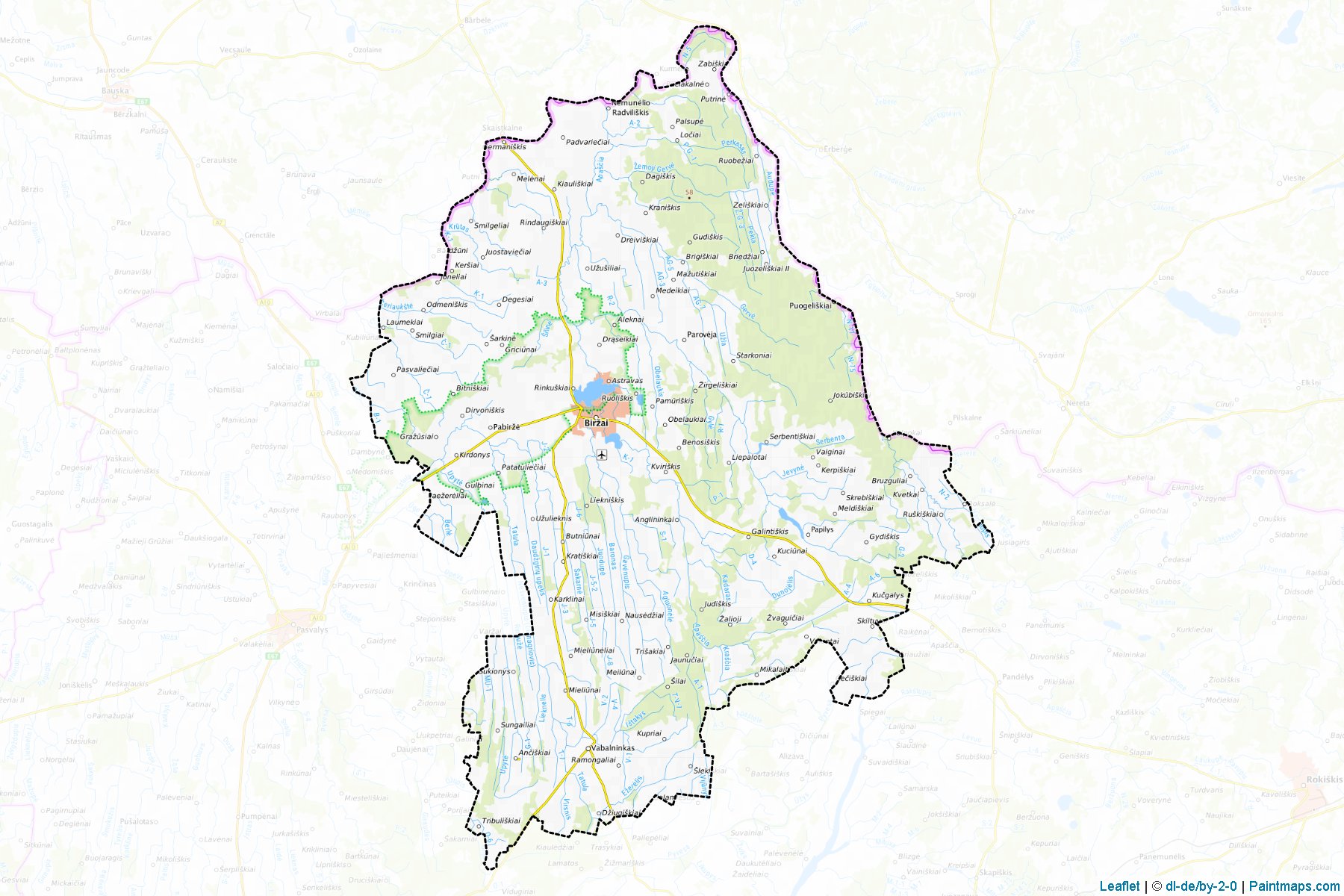 Birzai (Panevėžys County) Map Cropping Samples-1