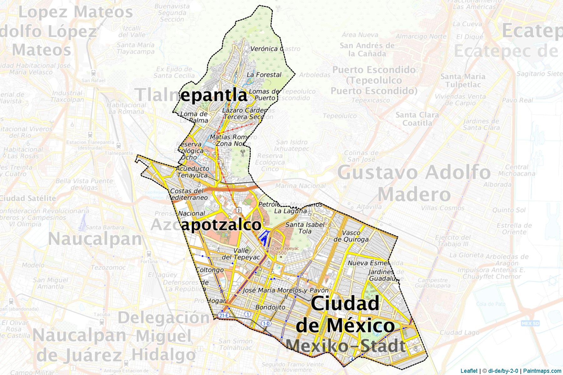 Gustavo A. Madero (Ciudad de México) Map Cropping Samples-1