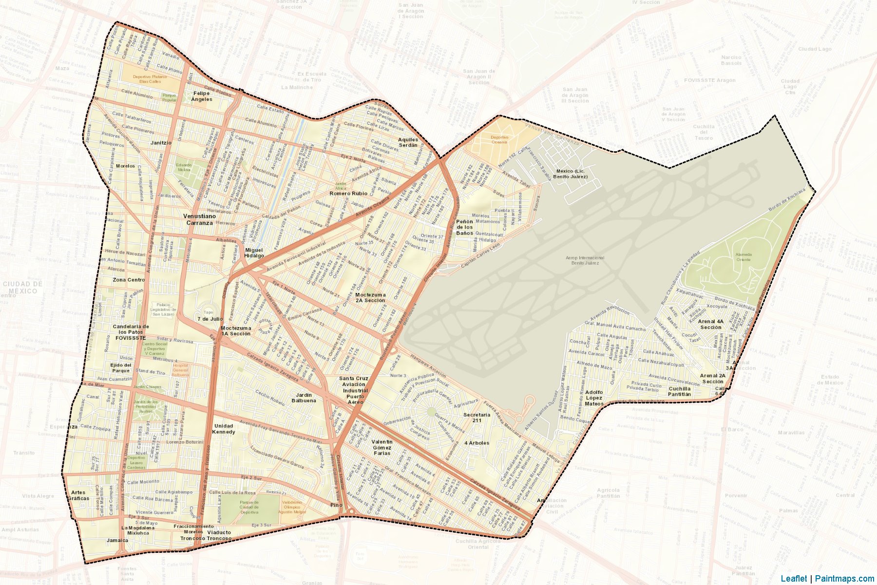 Venustiano Carranza (Ciudad de México) Haritası Örnekleri-2