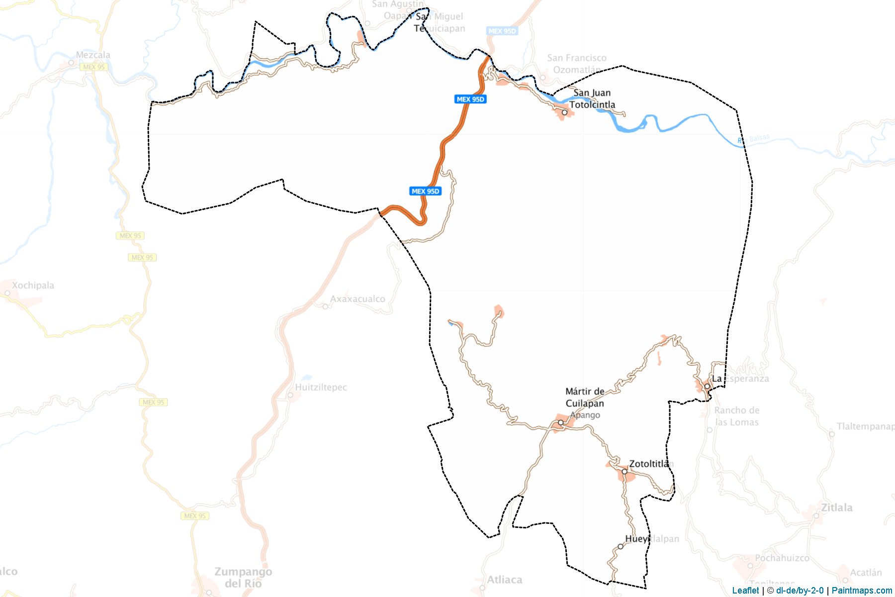 Muestras de recorte de mapas Mártir de Cuilapan (Guerrero)-1