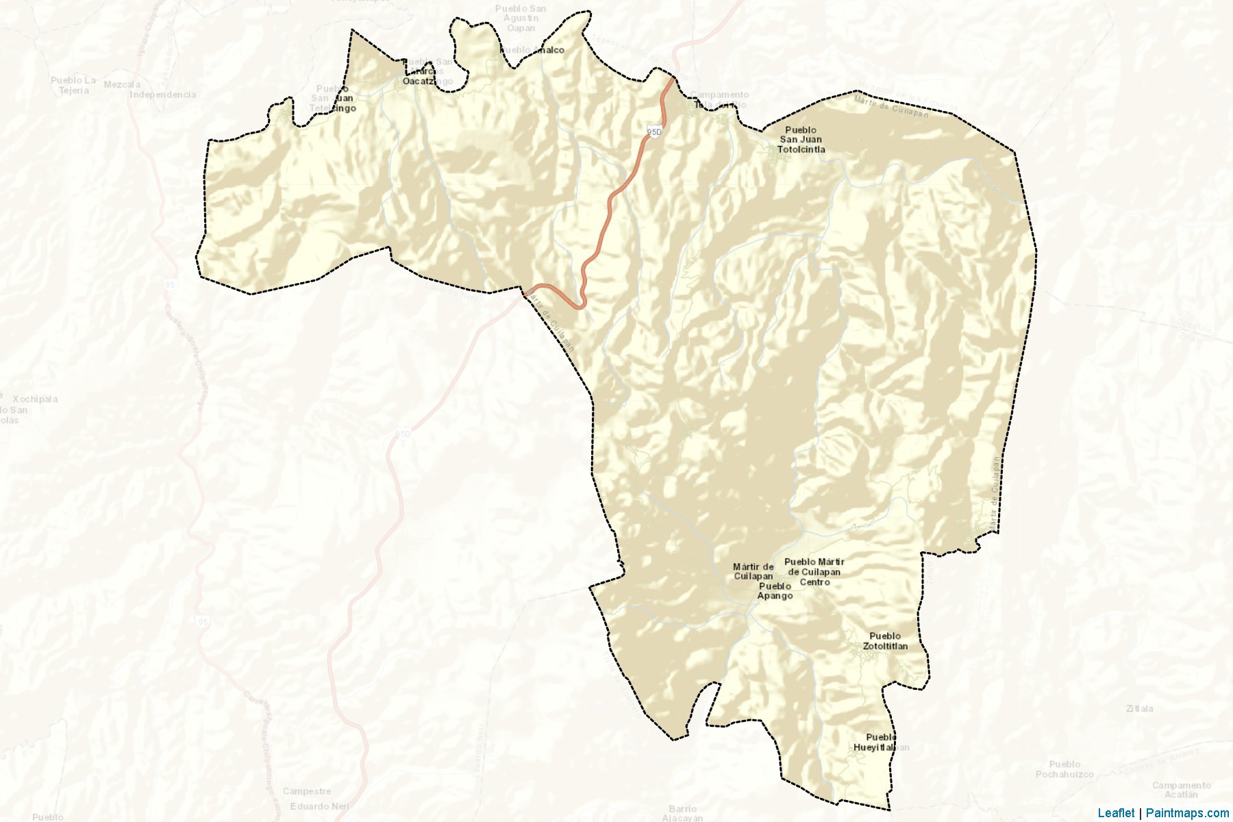 Mártir de Cuilapan (Guerrero) Haritası Örnekleri-2