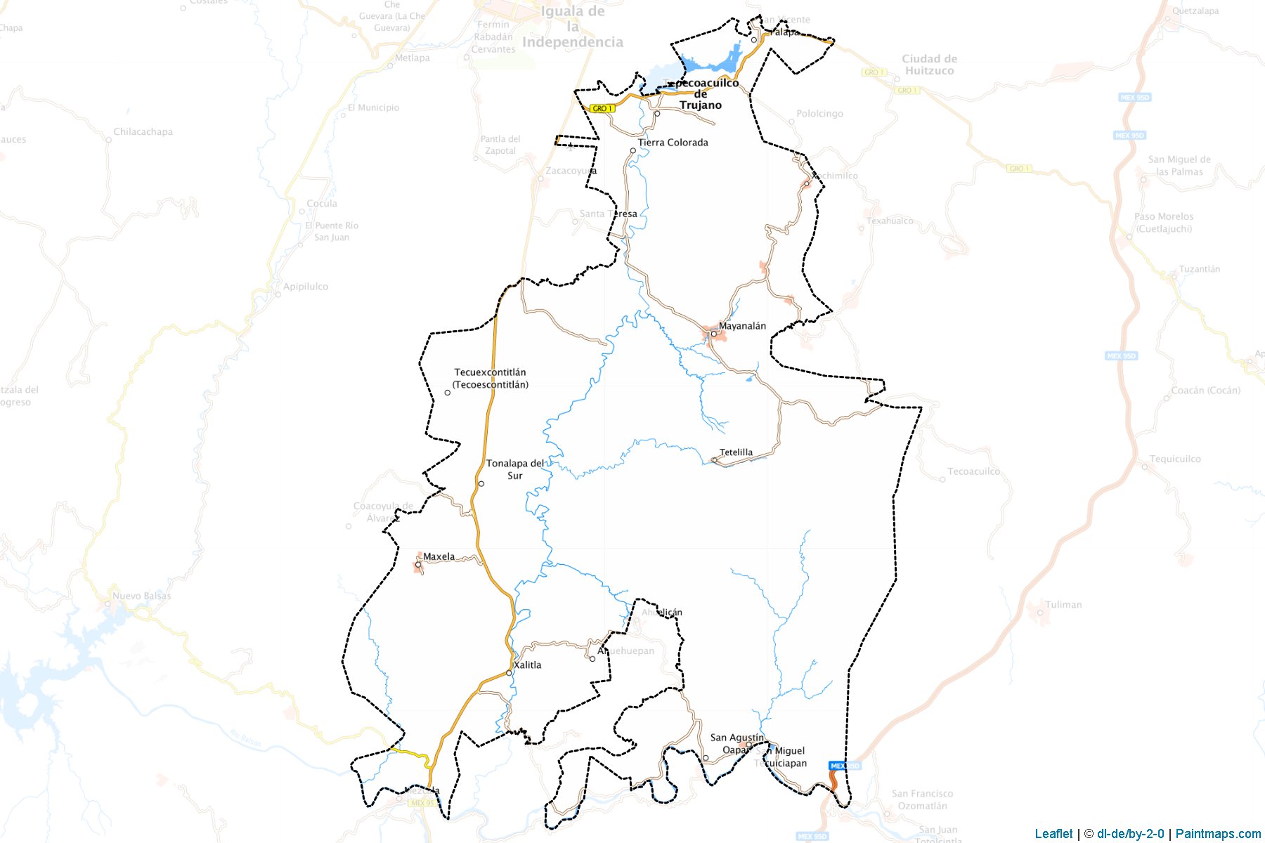 Tepecoacuilco de Trujano (Guerrero) Map Cropping Samples-1