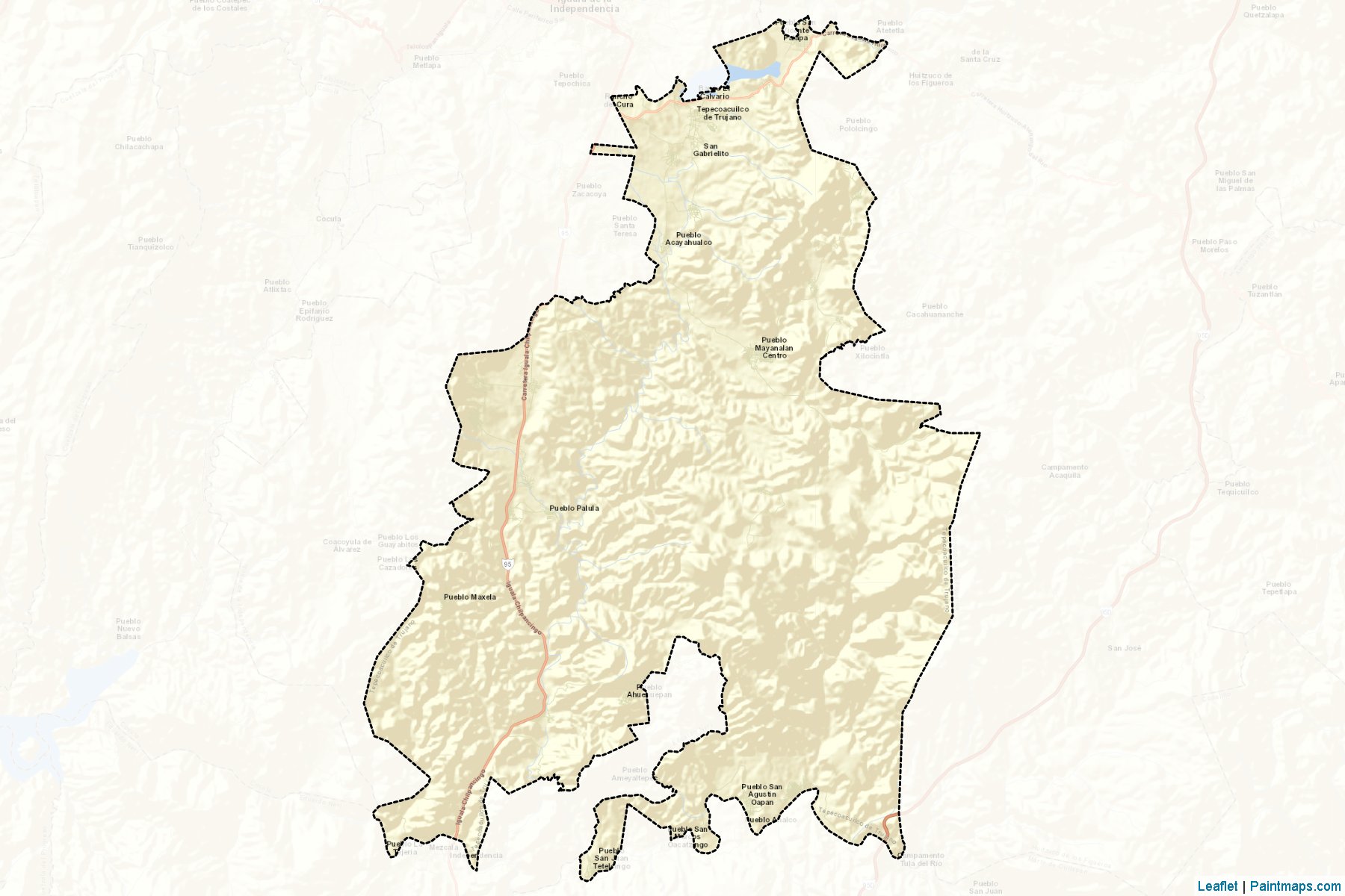 Muestras de recorte de mapas Tepecoacuilco de Trujano (Guerrero)-2