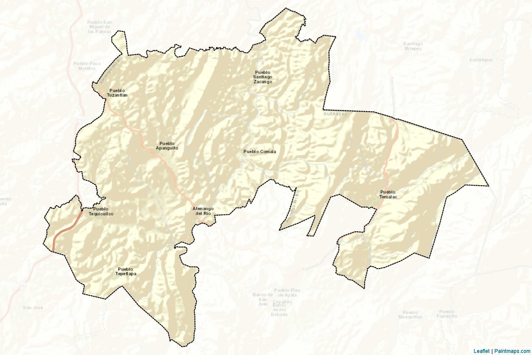 Muestras de recorte de mapas Atenango del Río (Guerrero)-2