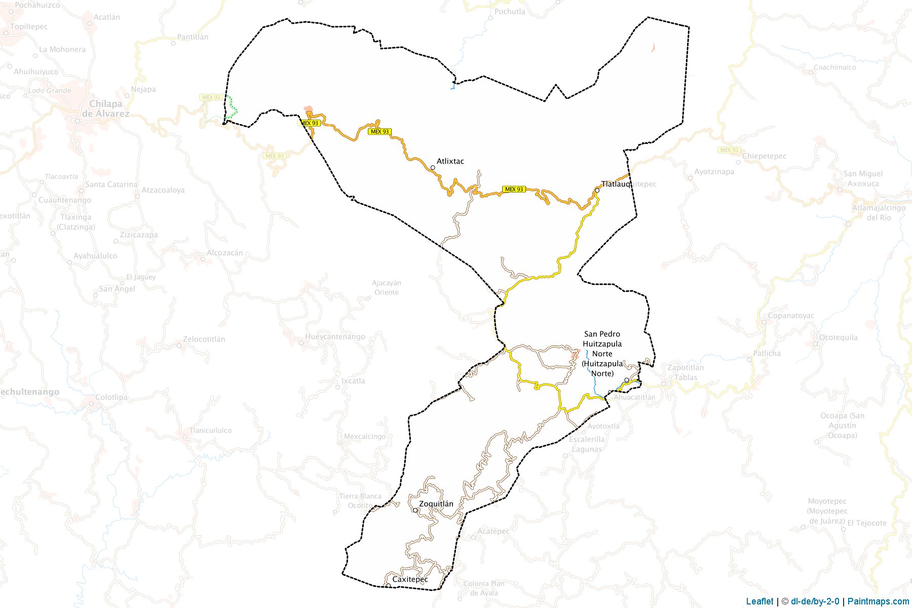 Muestras de recorte de mapas Atlixtac (Guerrero)-1