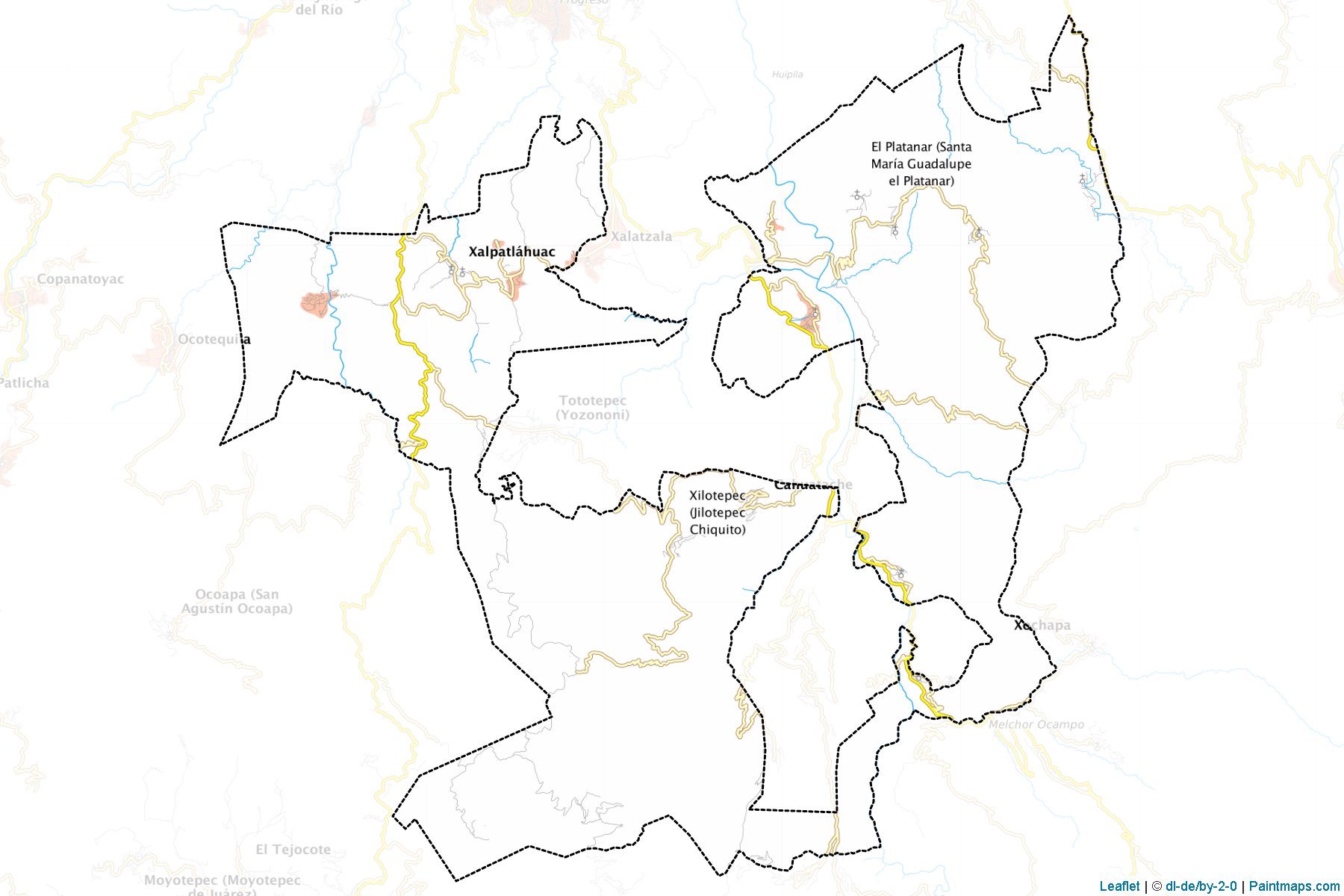 Xalpatláhuac (Guerrero) Map Cropping Samples-1