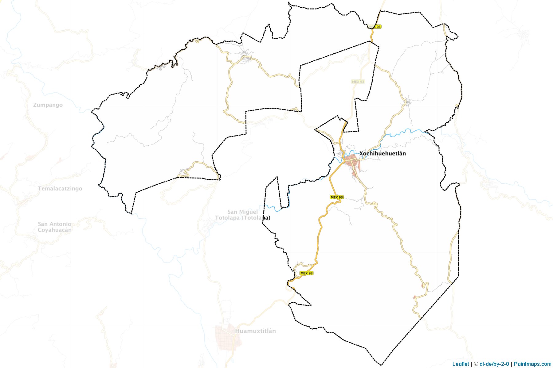 Muestras de recorte de mapas Xochihuehuetlán (Guerrero)-1