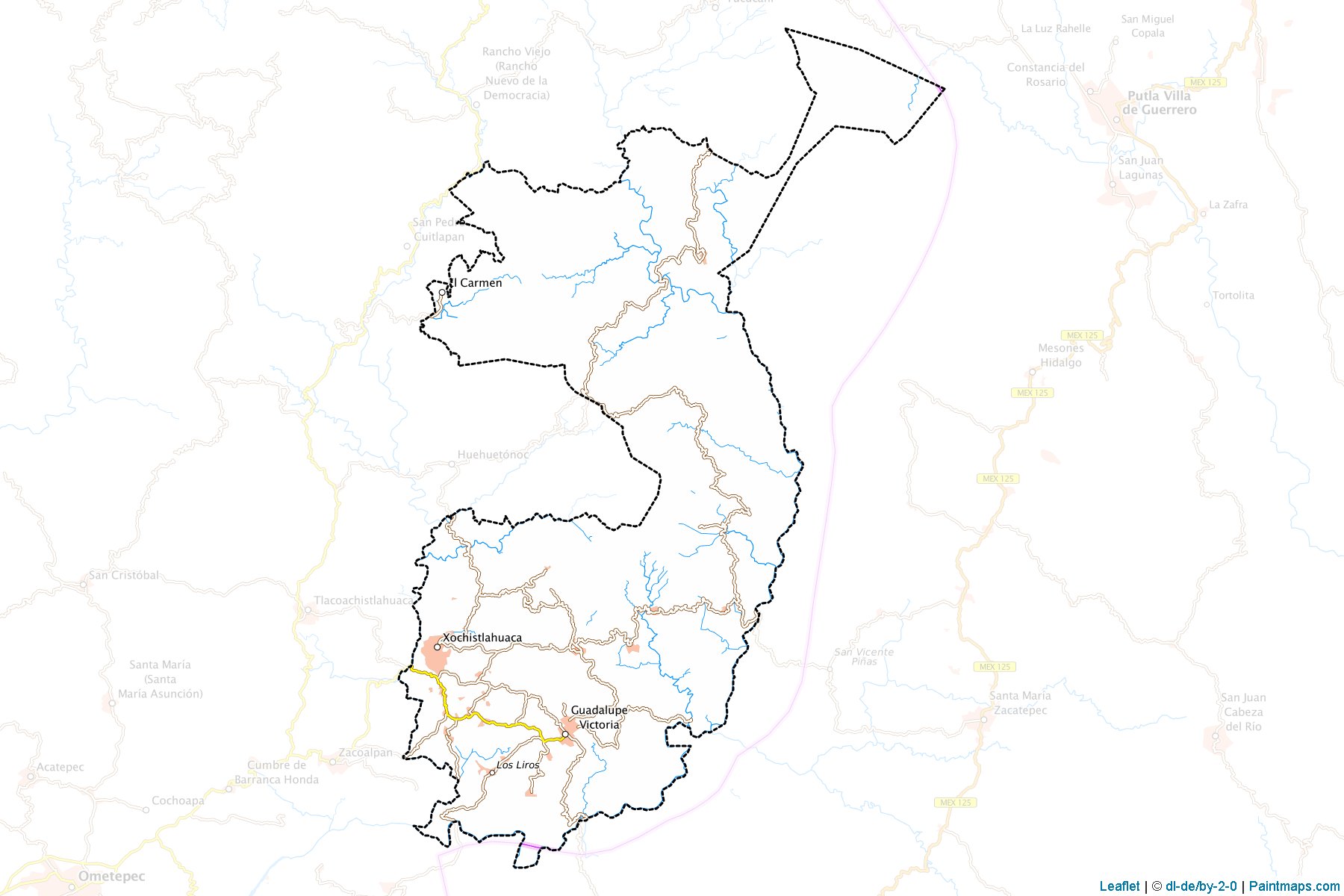 Muestras de recorte de mapas Xochistlahuaca (Guerrero)-1