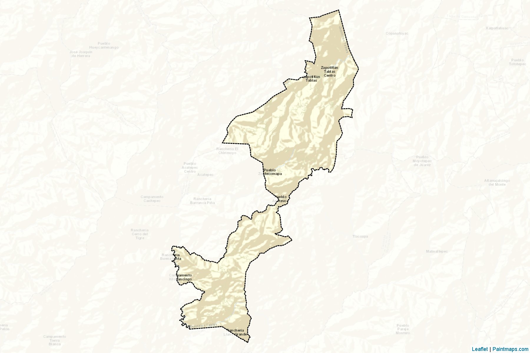 Zapotitlán Tablas (Guerrero) Map Cropping Samples-2