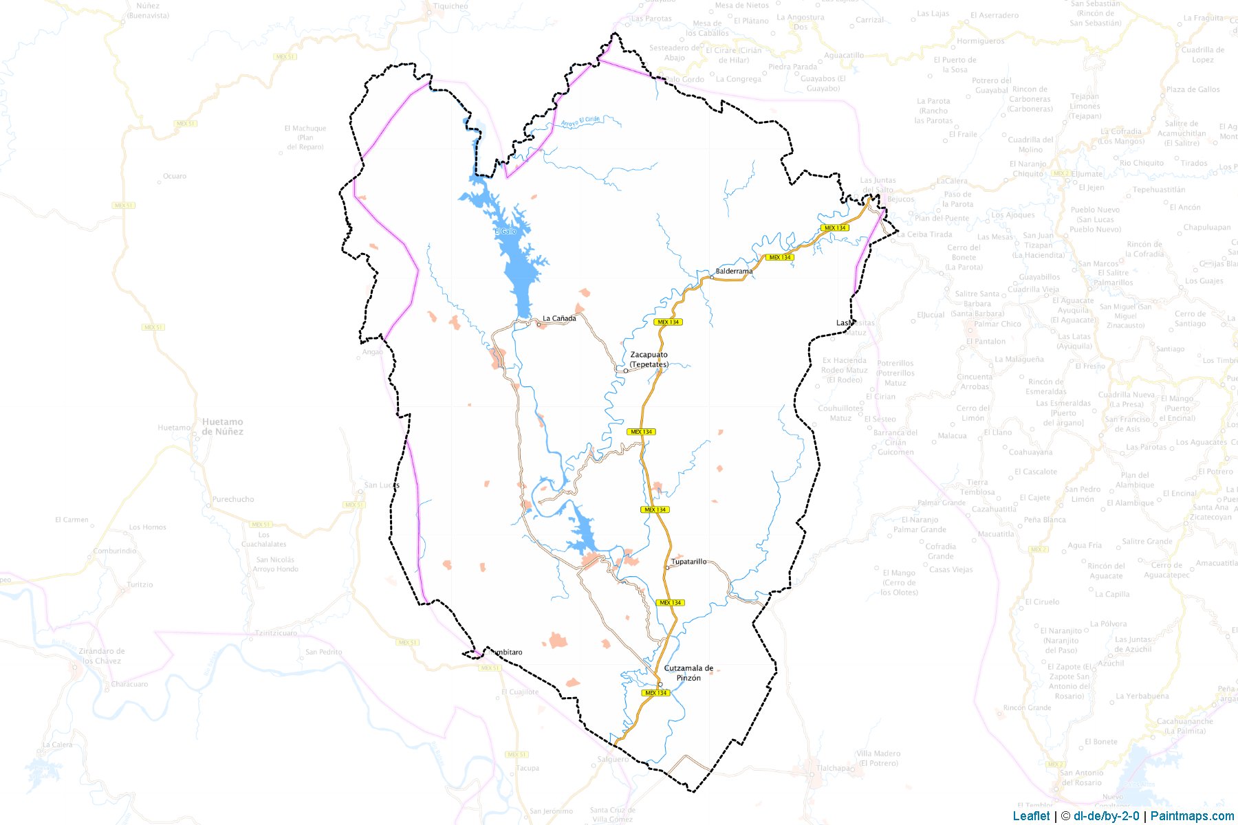 Muestras de recorte de mapas Cutzamala de Pinzón (Guerrero)-1