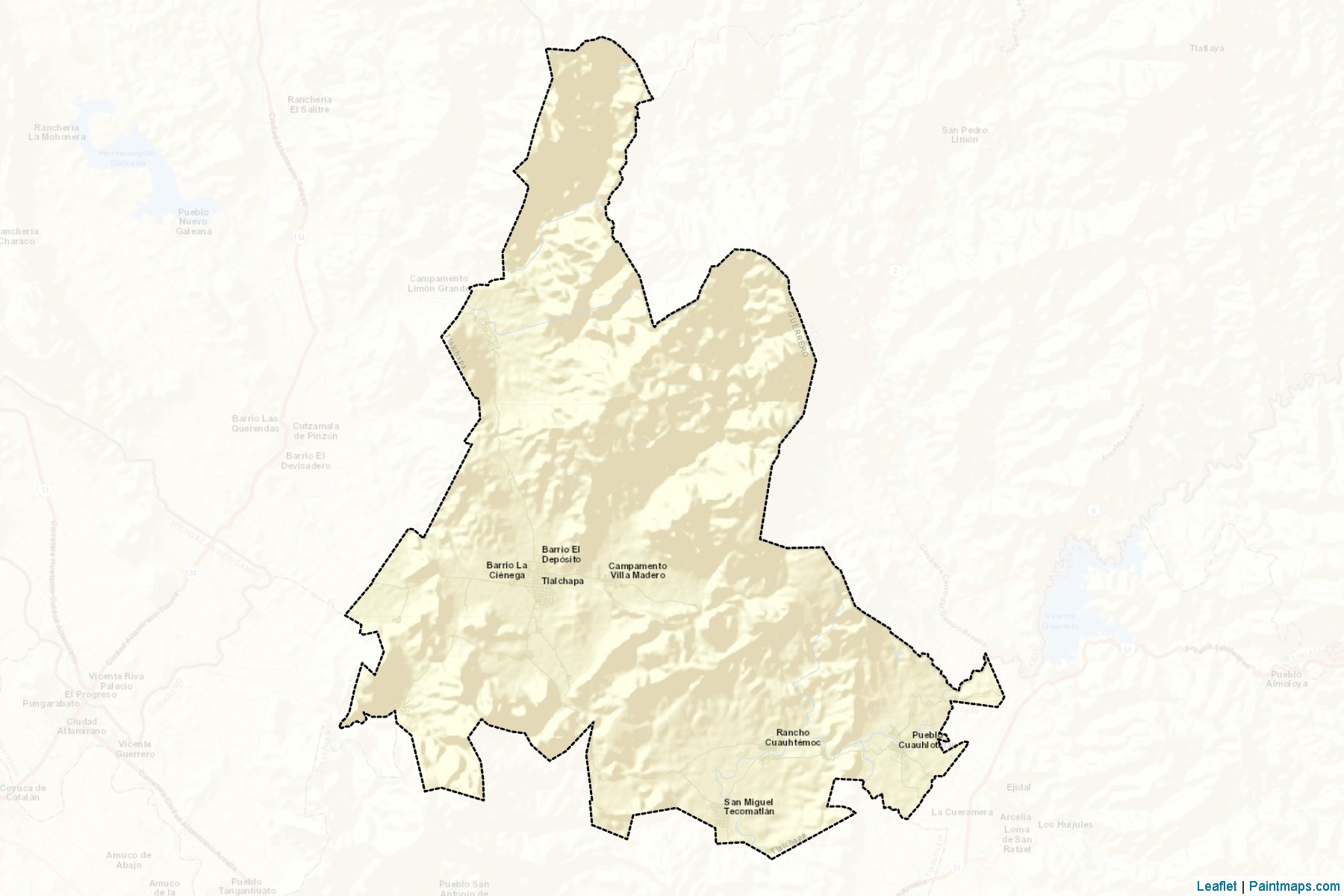 Muestras de recorte de mapas Tlalchapa (Guerrero)-2