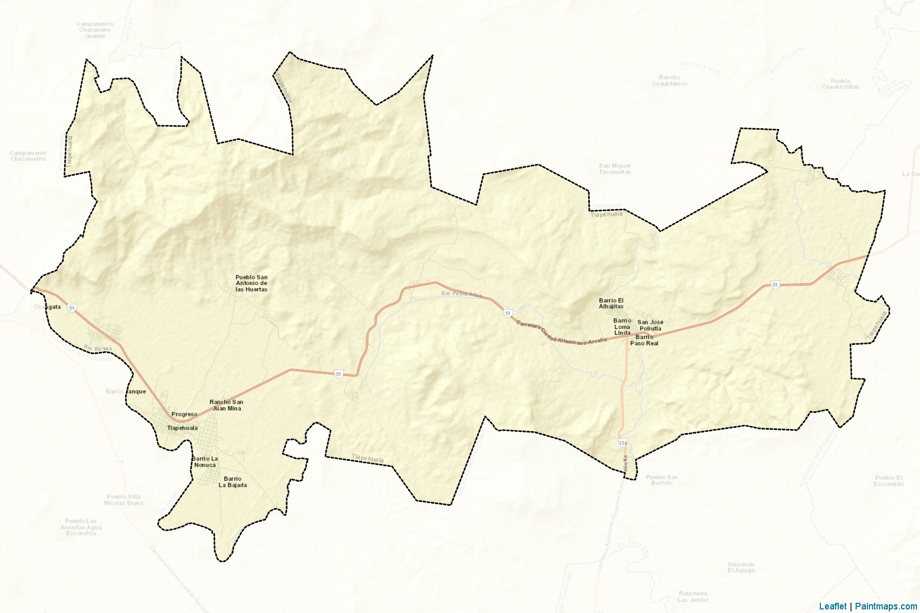 Tlapehuala (Guerrero) Map Cropping Samples-2