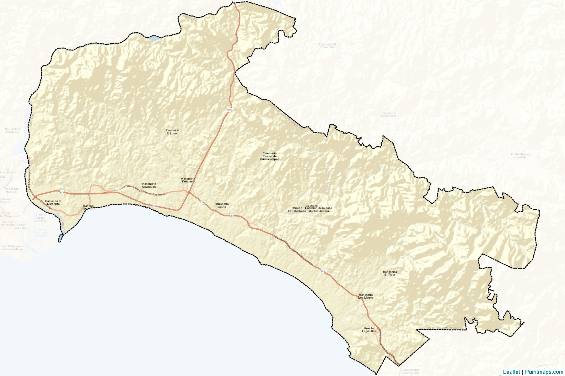 Muestras de recorte de mapas La Unión de Isidoro Montes de Oca (Guerrero)-2