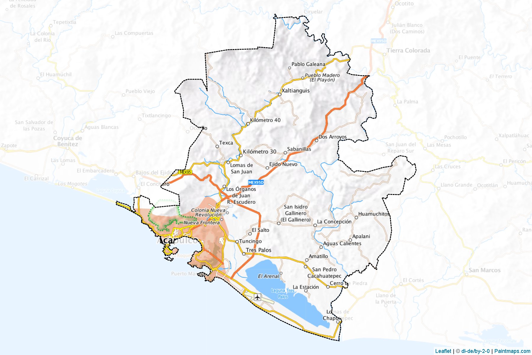 Acapulco de Juárez (Guerrero) Map Cropping Samples-1