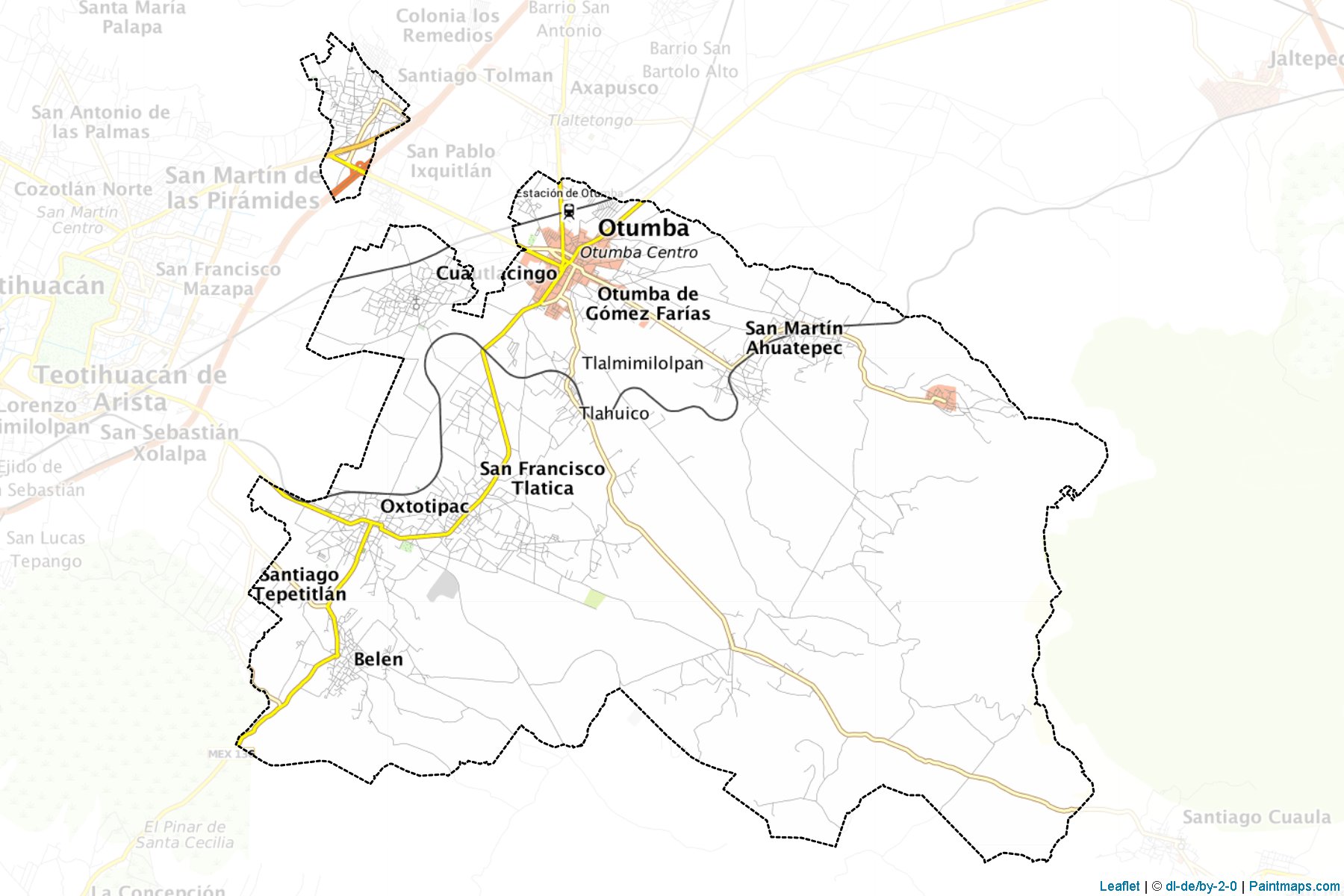 Muestras de recorte de mapas Otumba (México)-1