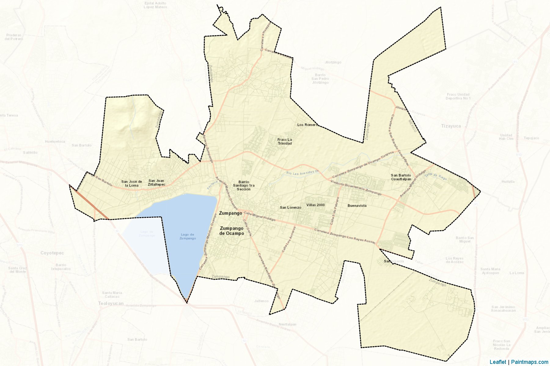 Muestras de recorte de mapas Zumpango (México)-2