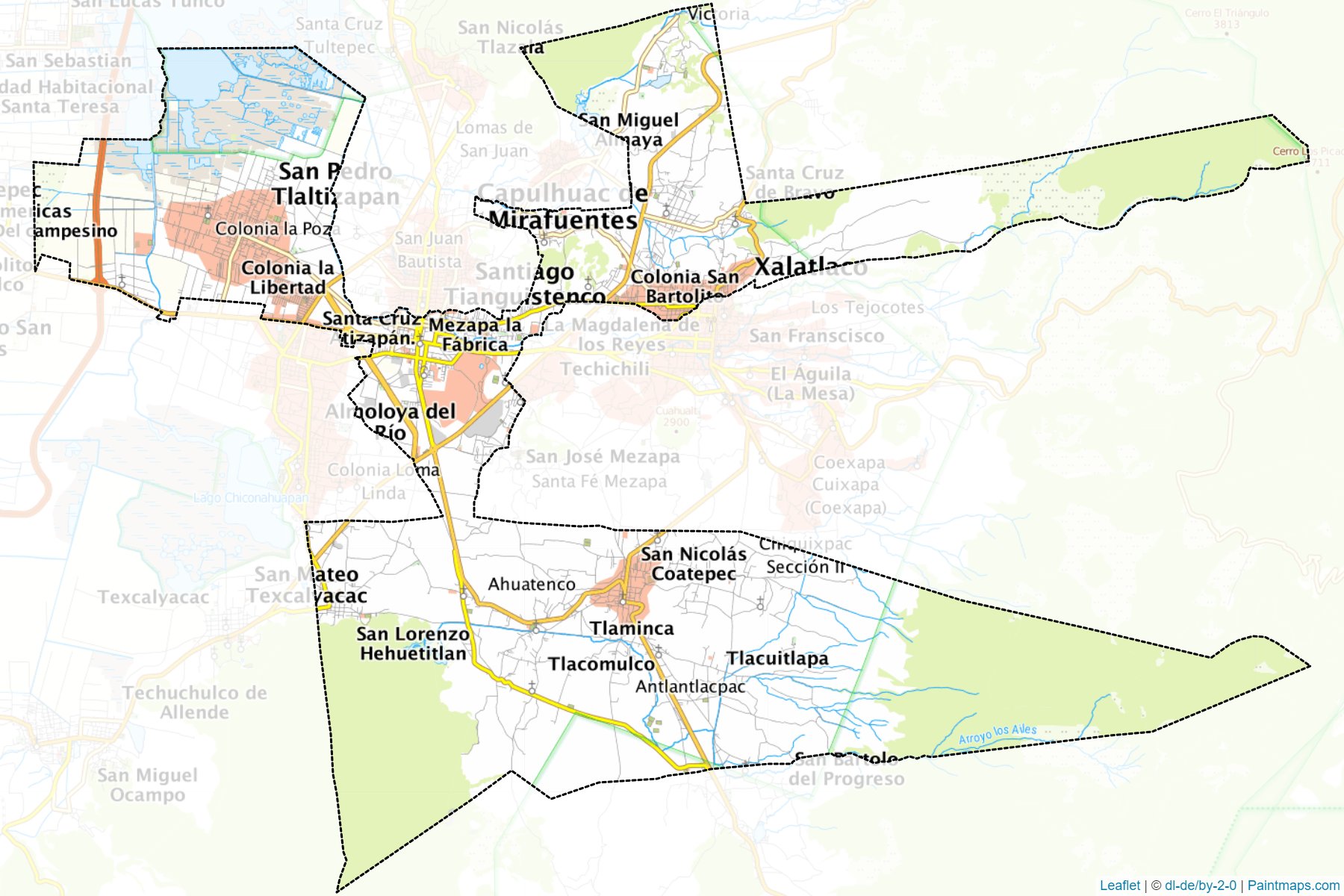 Tianguistenco (México) Map Cropping Samples-1