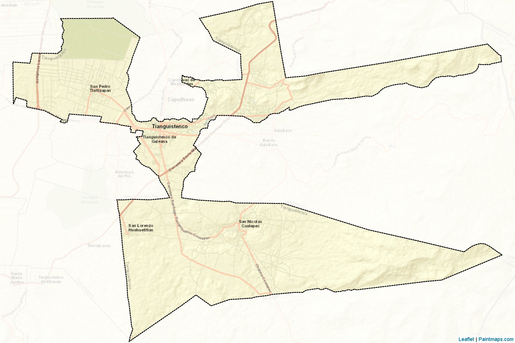 Tianguistenco (México) Map Cropping Samples-2