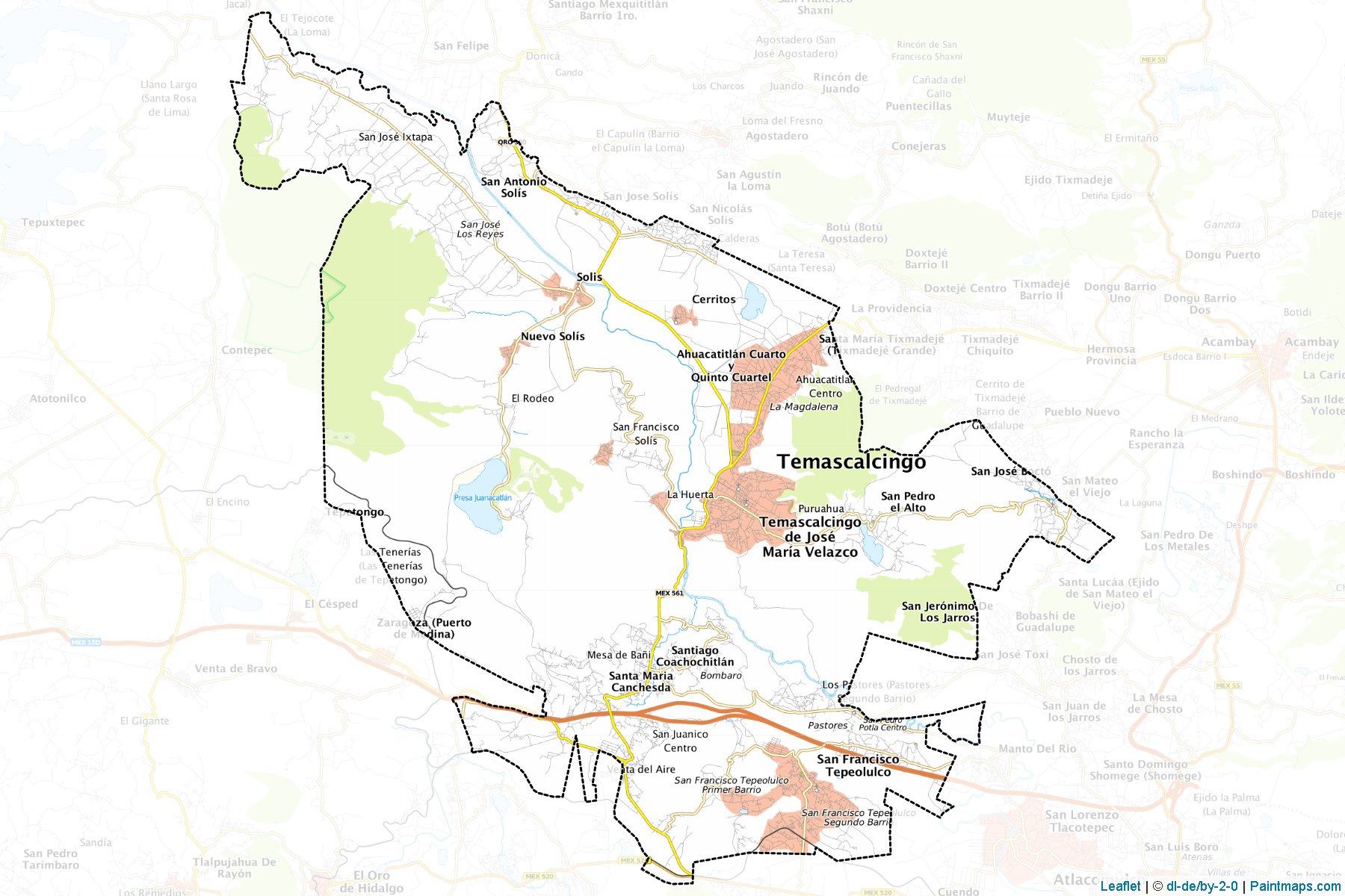 Muestras de recorte de mapas Temascalcingo (México)-1